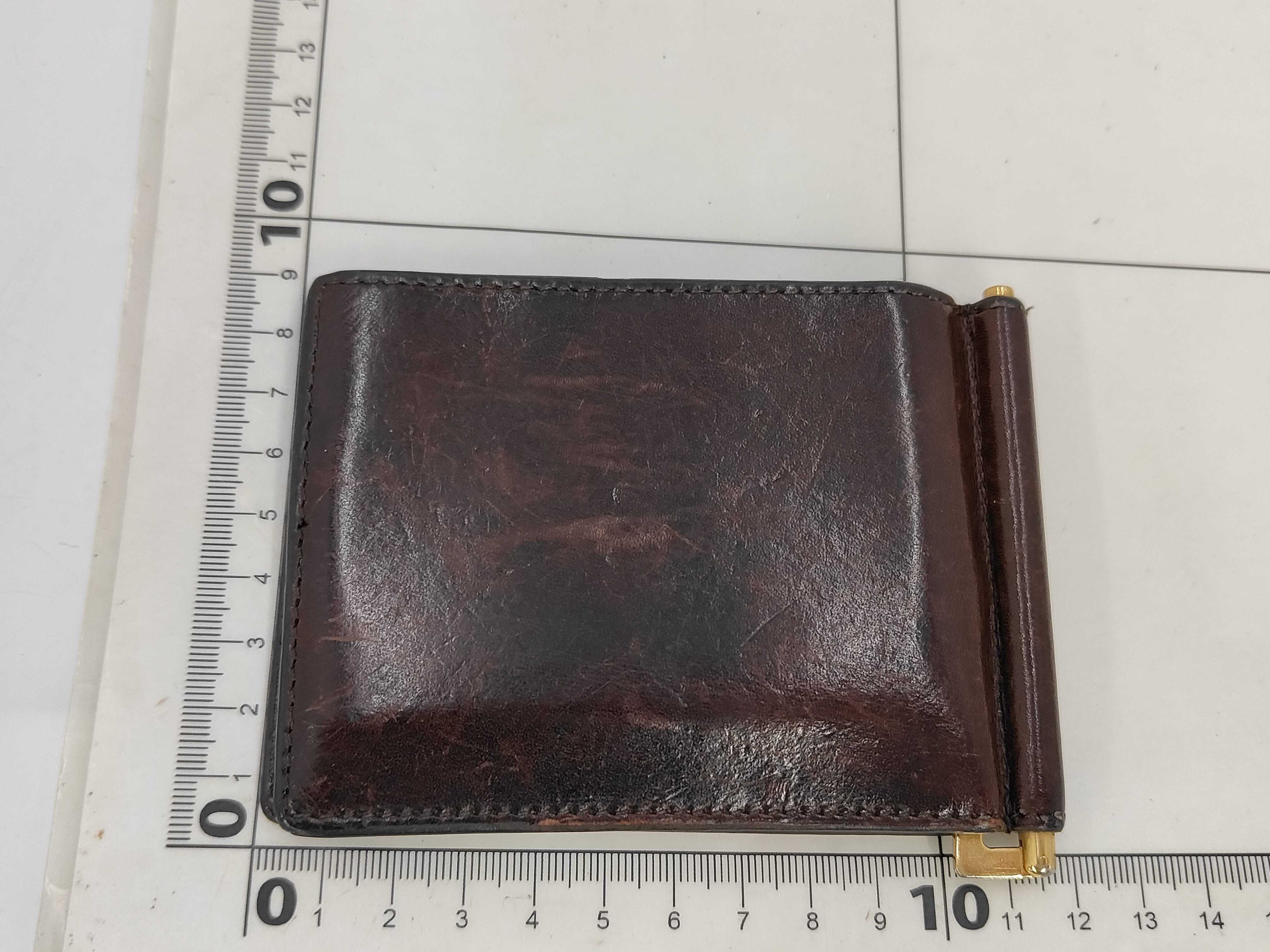 Bi-fold Wallet with Money Clip, Calfskin, Brown, 378005 — view 2