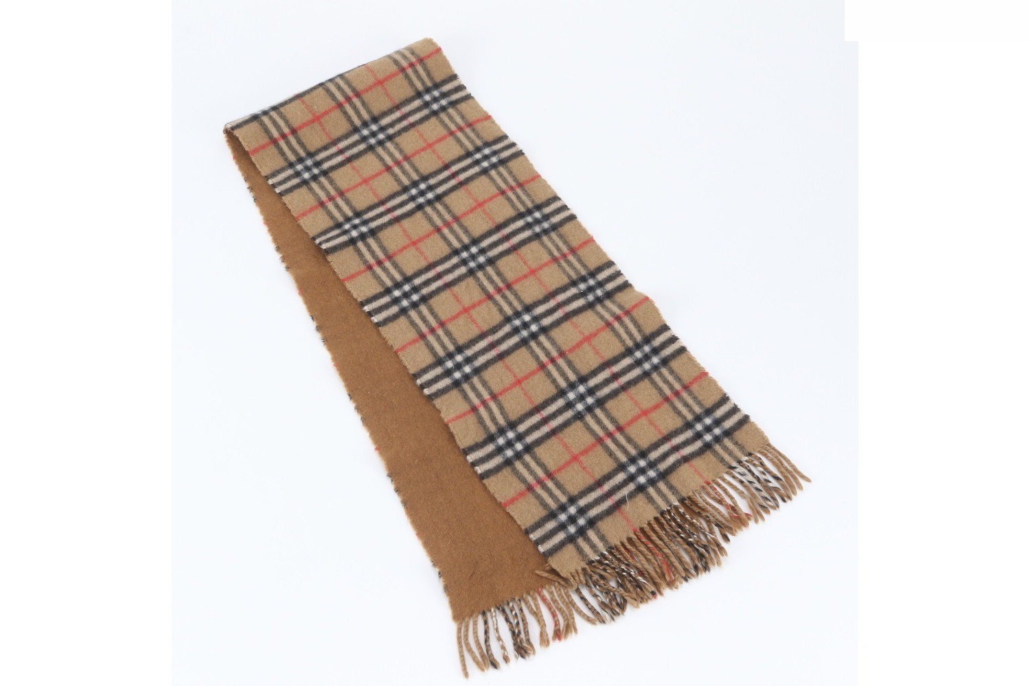 Tag attached, 100% cashmere, Nova Check pattern scarf. — view 2