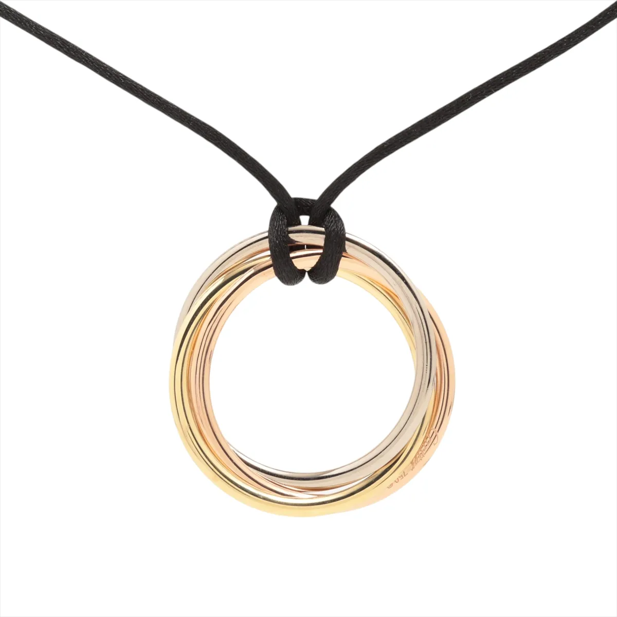 Trinity Cord Necklace 750 (YG x WG) Total 29.5g IY9724 Damage Cord Kink
