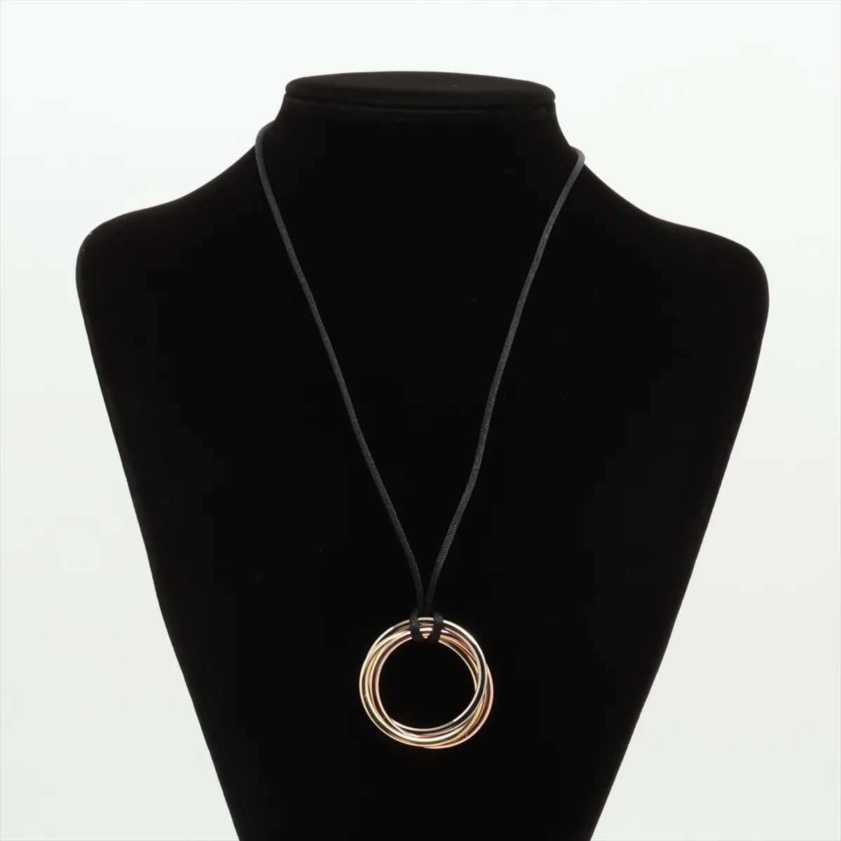 Trinity Cord Necklace 750 (YG x WG) Total 29.5g IY9724 Damage Cord Kink — view 5