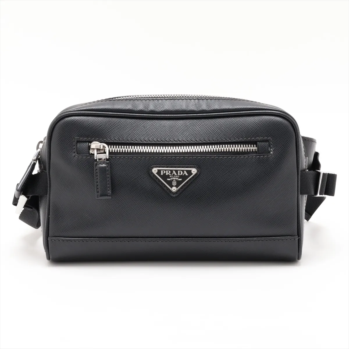 Leather Body Bag, Black