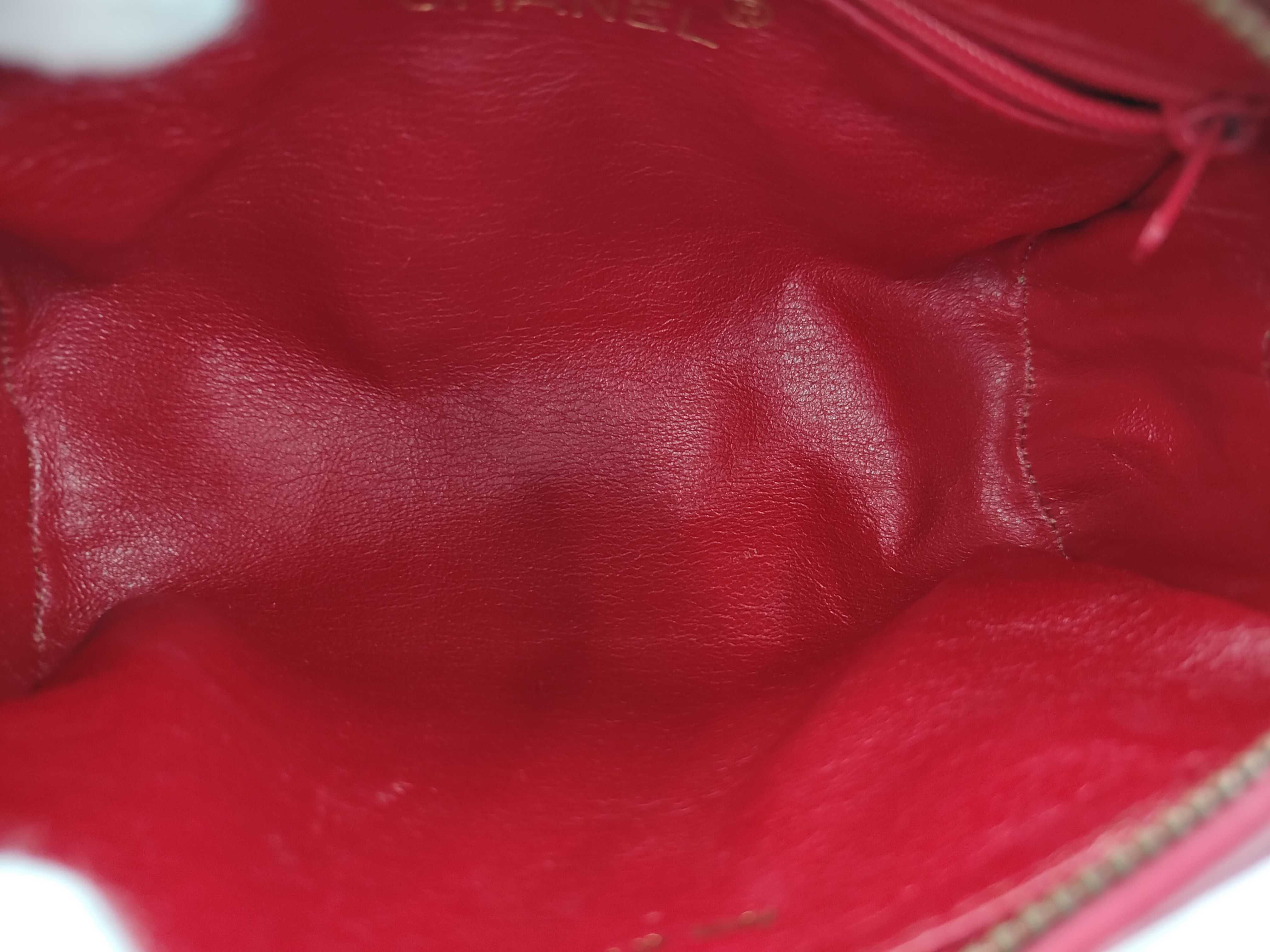Matelassé Lambskin Fringe Shoulder Bag (Red with Gold Hardware, Serial Number 0) — view 11