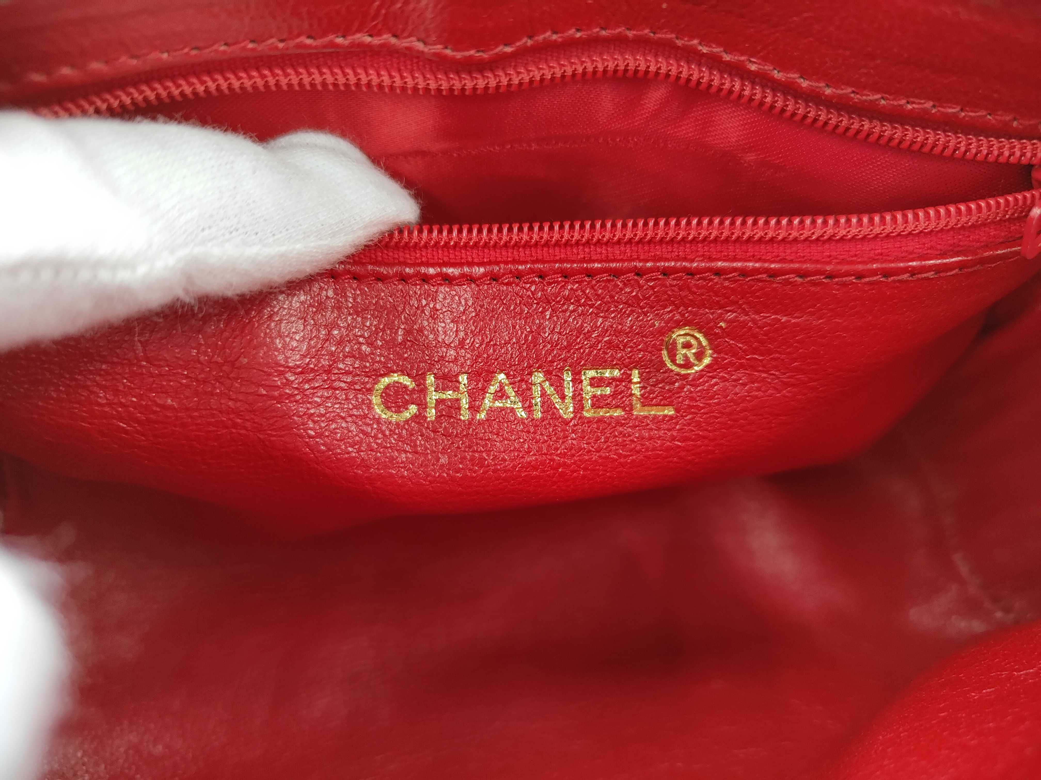 Matelassé Lambskin Fringe Shoulder Bag (Red with Gold Hardware, Serial Number 0) — view 12