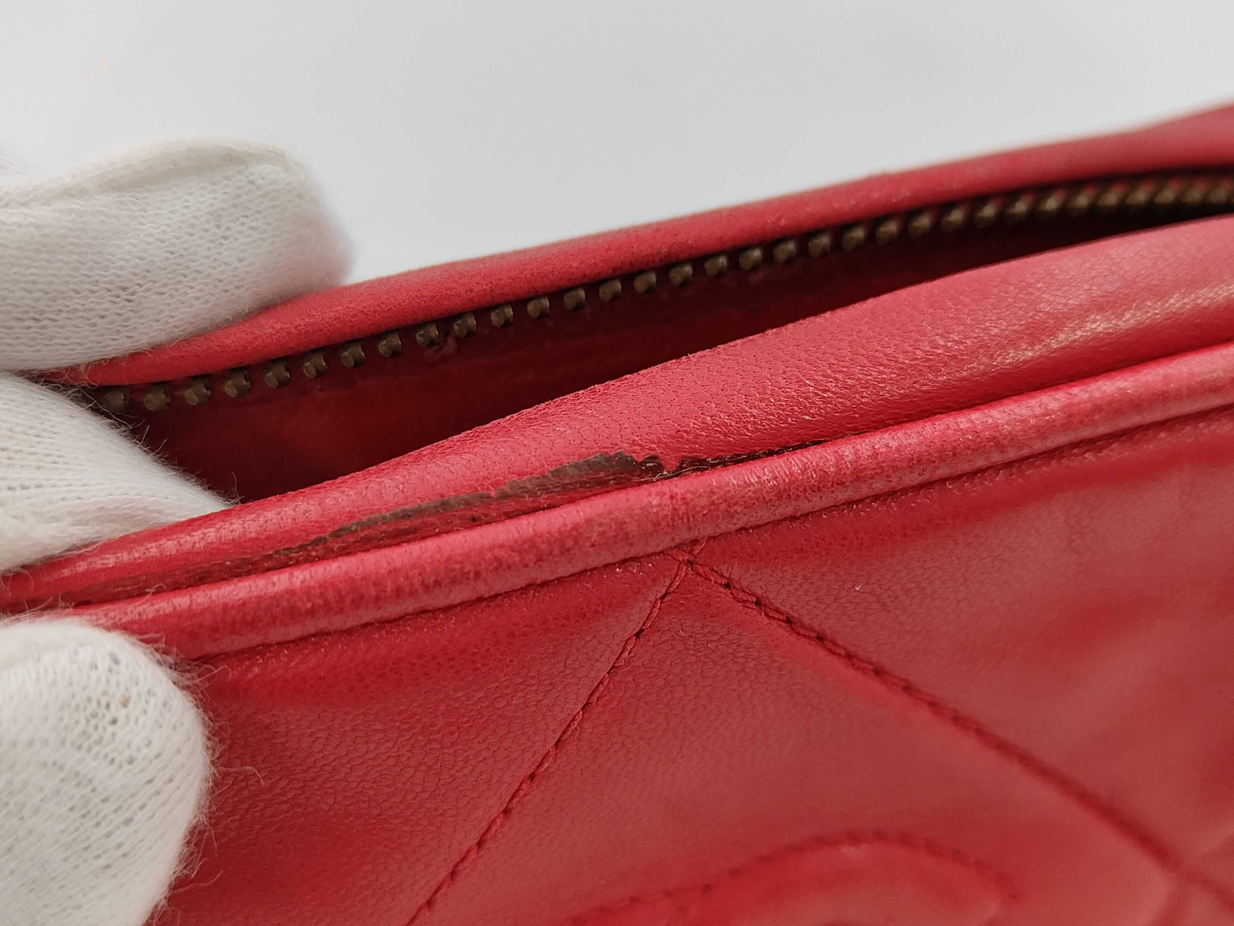 Matelassé Lambskin Fringe Shoulder Bag (Red with Gold Hardware, Serial Number 0) — view 9