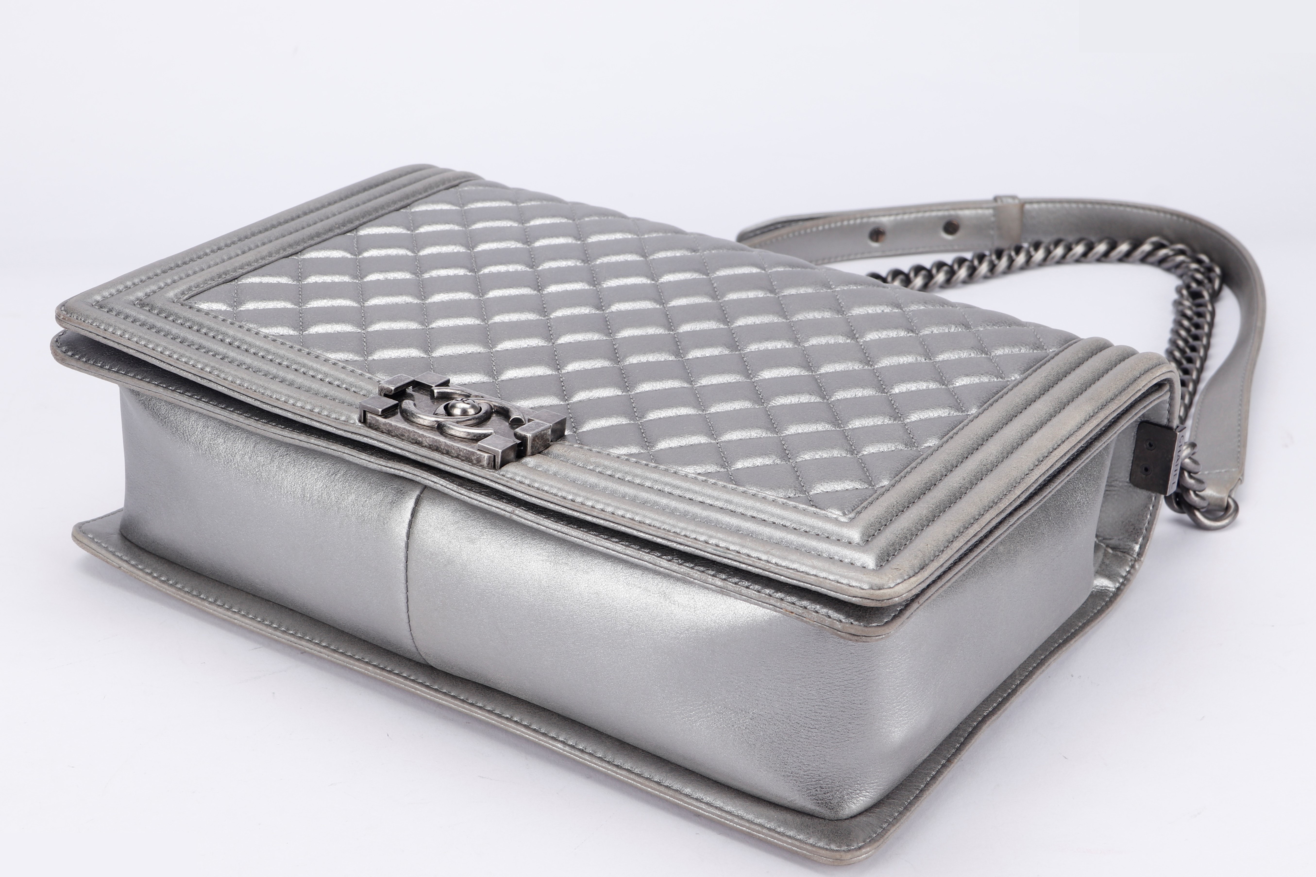 LEBOY LARGE METALLIC SILVER RHW — view 3
