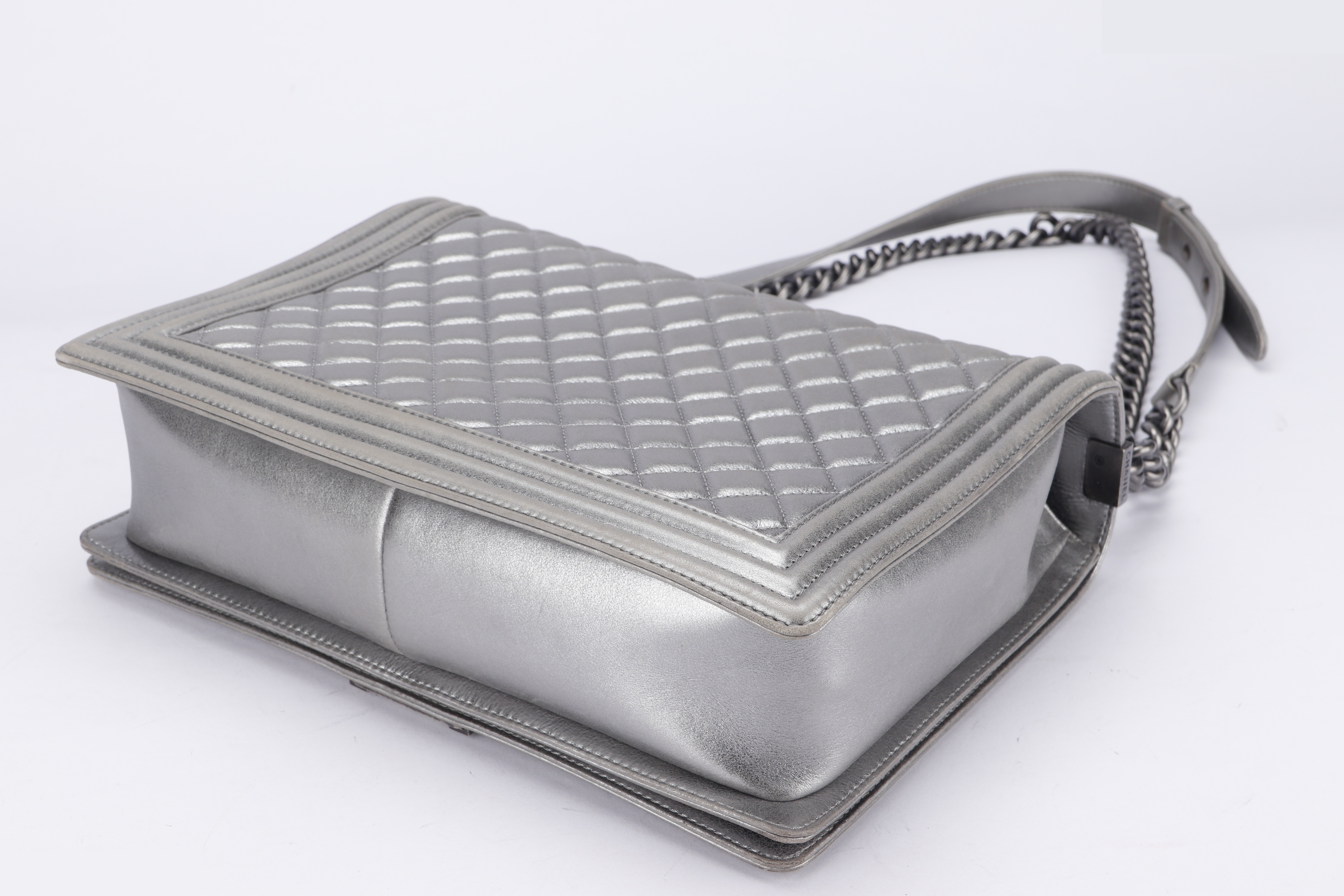 LEBOY LARGE METALLIC SILVER RHW — view 4
