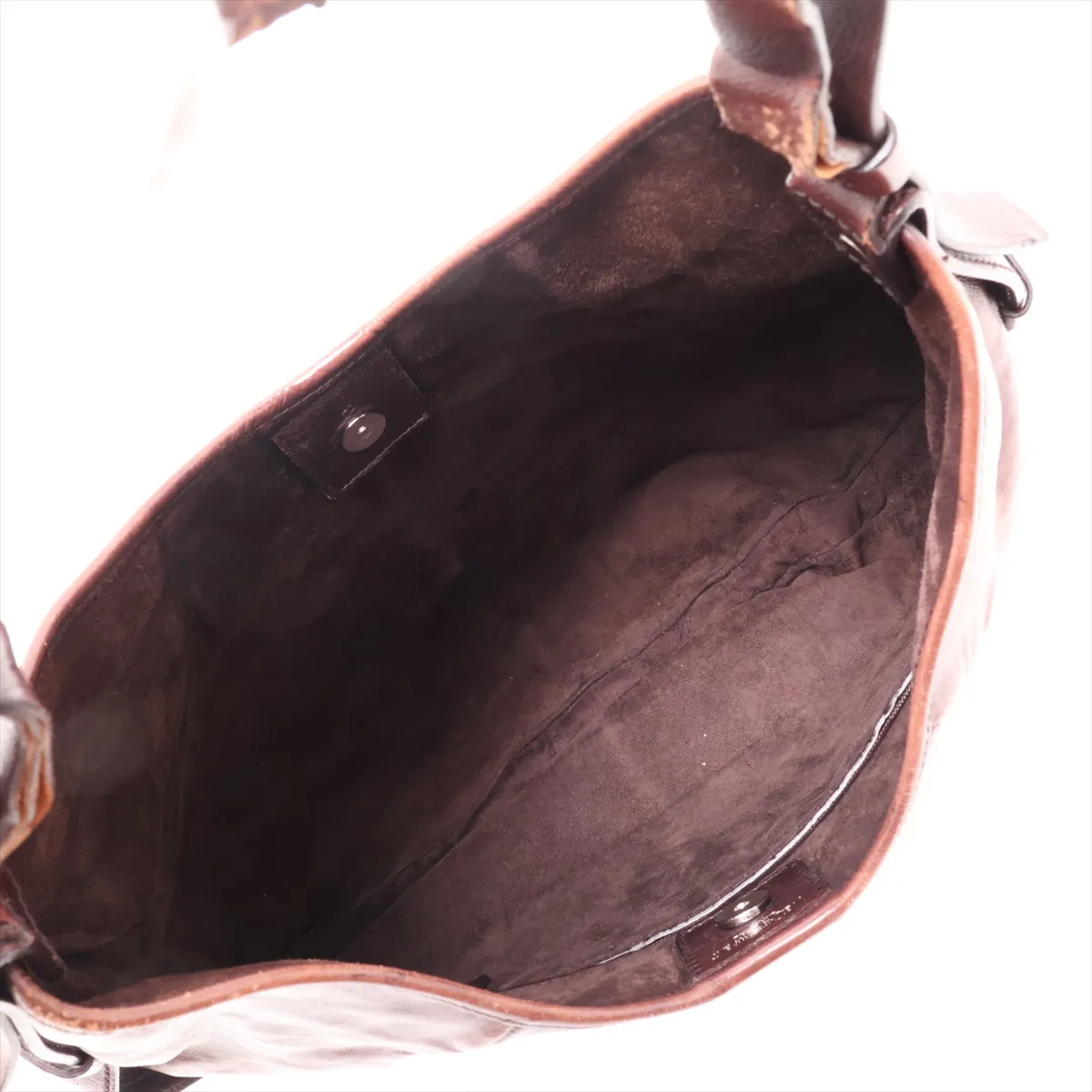 Mombasa Leather Shoulder Bag, Brown, 95361 — view 7