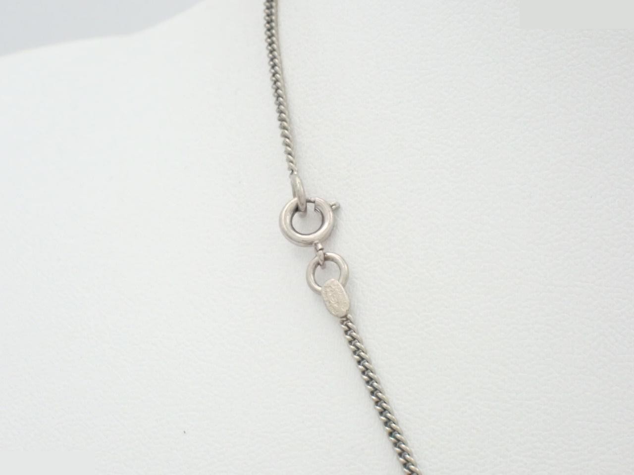 necklace, model 04P, Coco Mark heart design, silver, chain approximately 42cm. — view 2