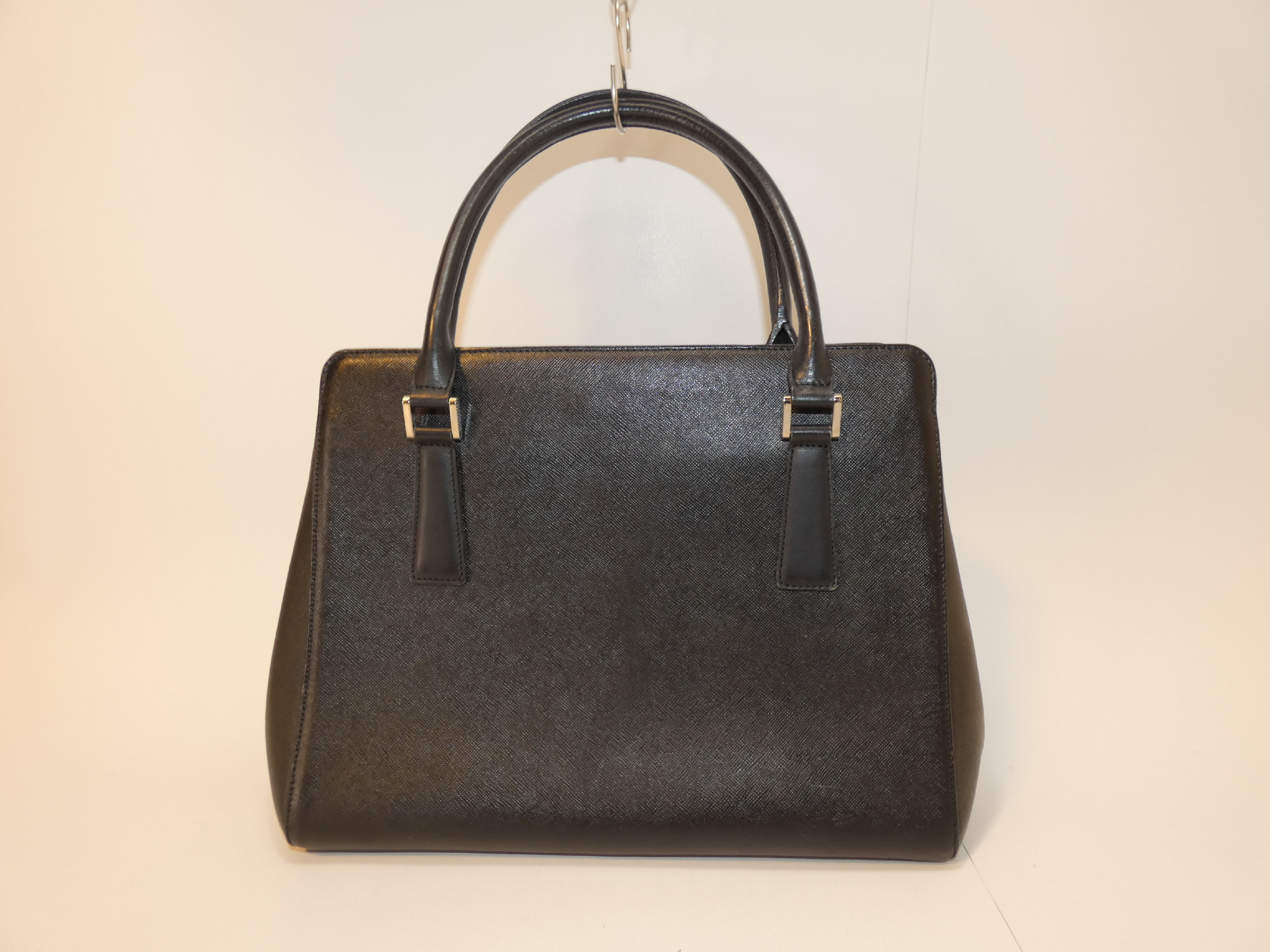 Leather Check Black Handbag — view 2