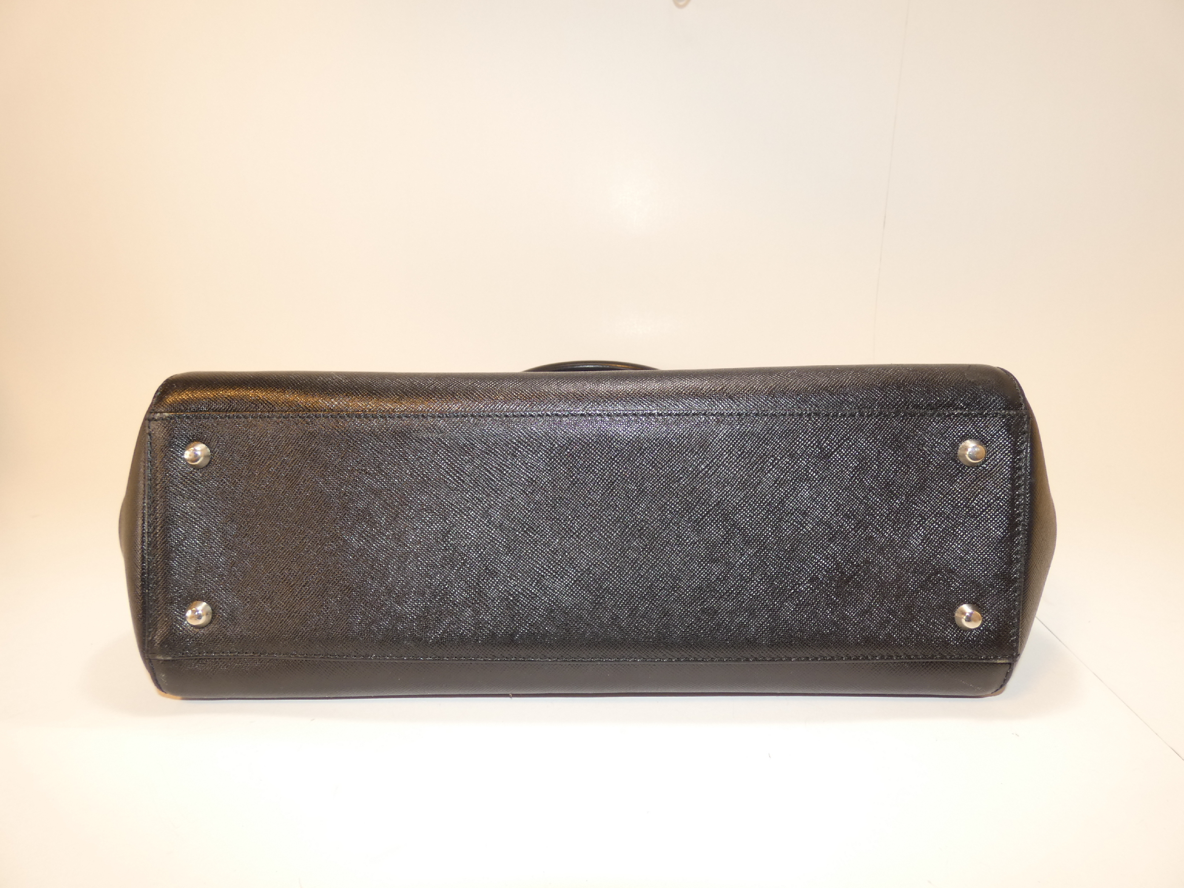 Leather Check Black Handbag — view 5