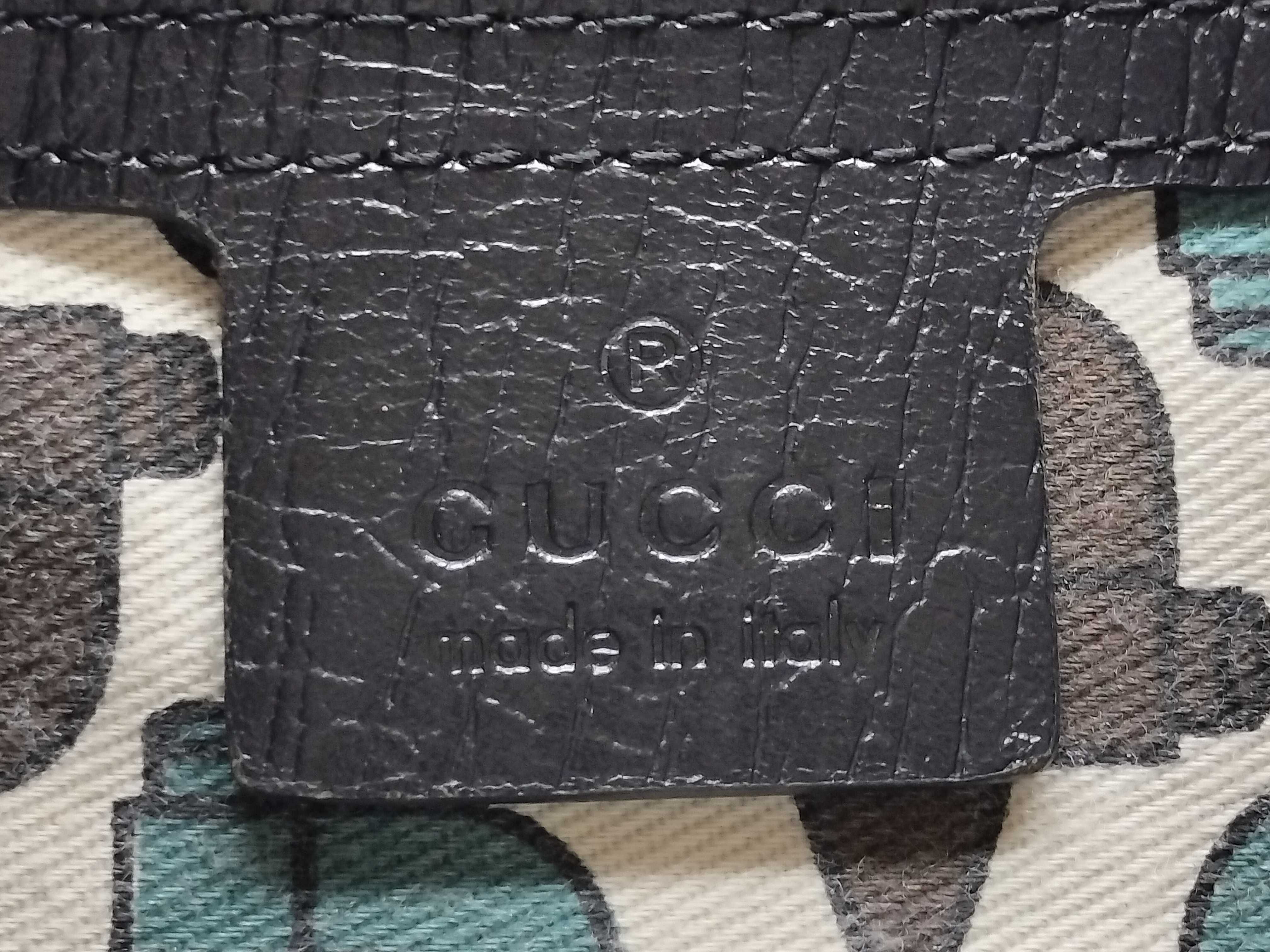 Sherry Line GG Canvas Leather Shoulder Bag Black Serial Number — view 12