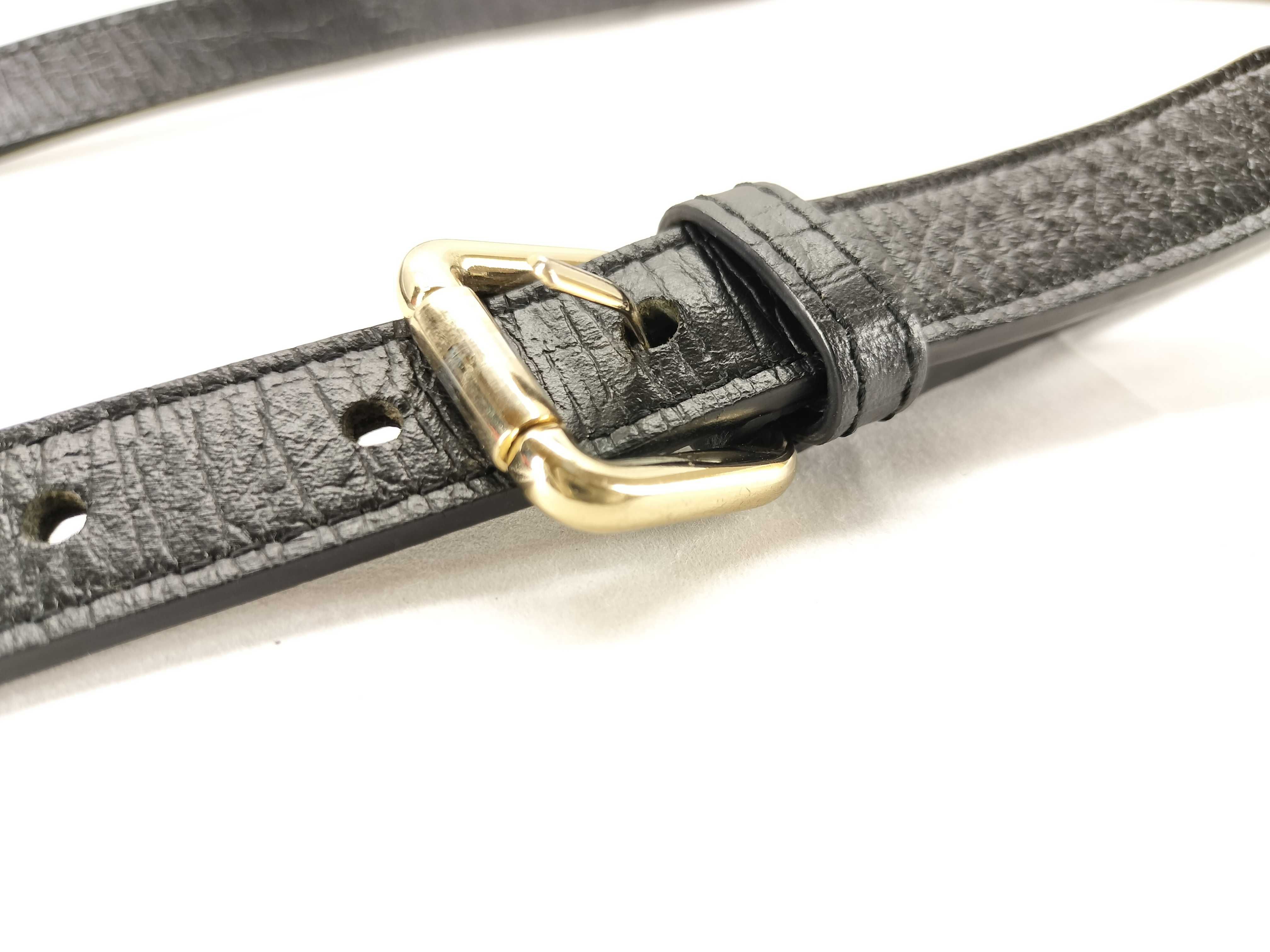 Sherry Line GG Canvas Leather Shoulder Bag Black Serial Number — view 4