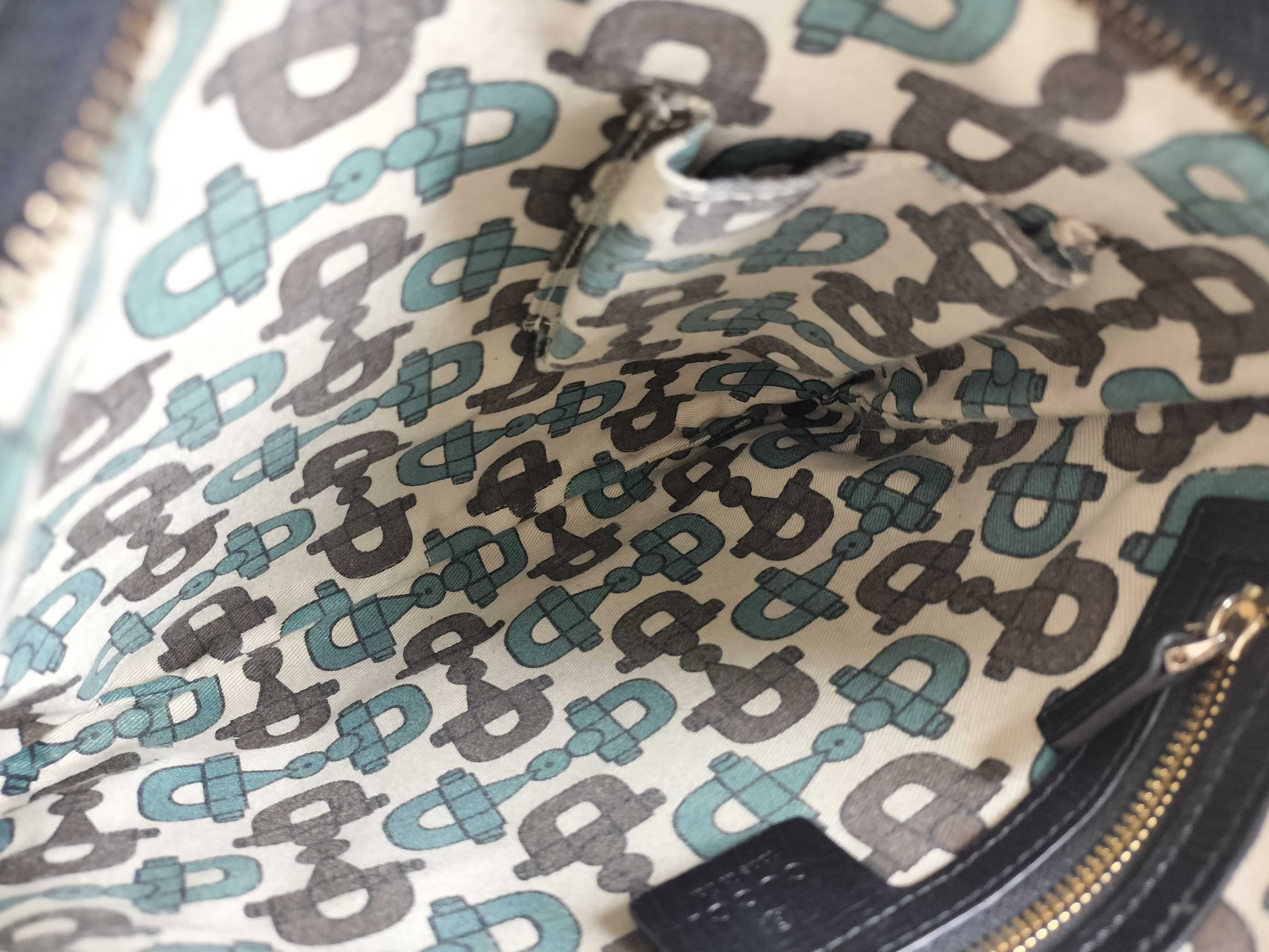 Sherry Line GG Canvas Leather Shoulder Bag Black Serial Number — view 10