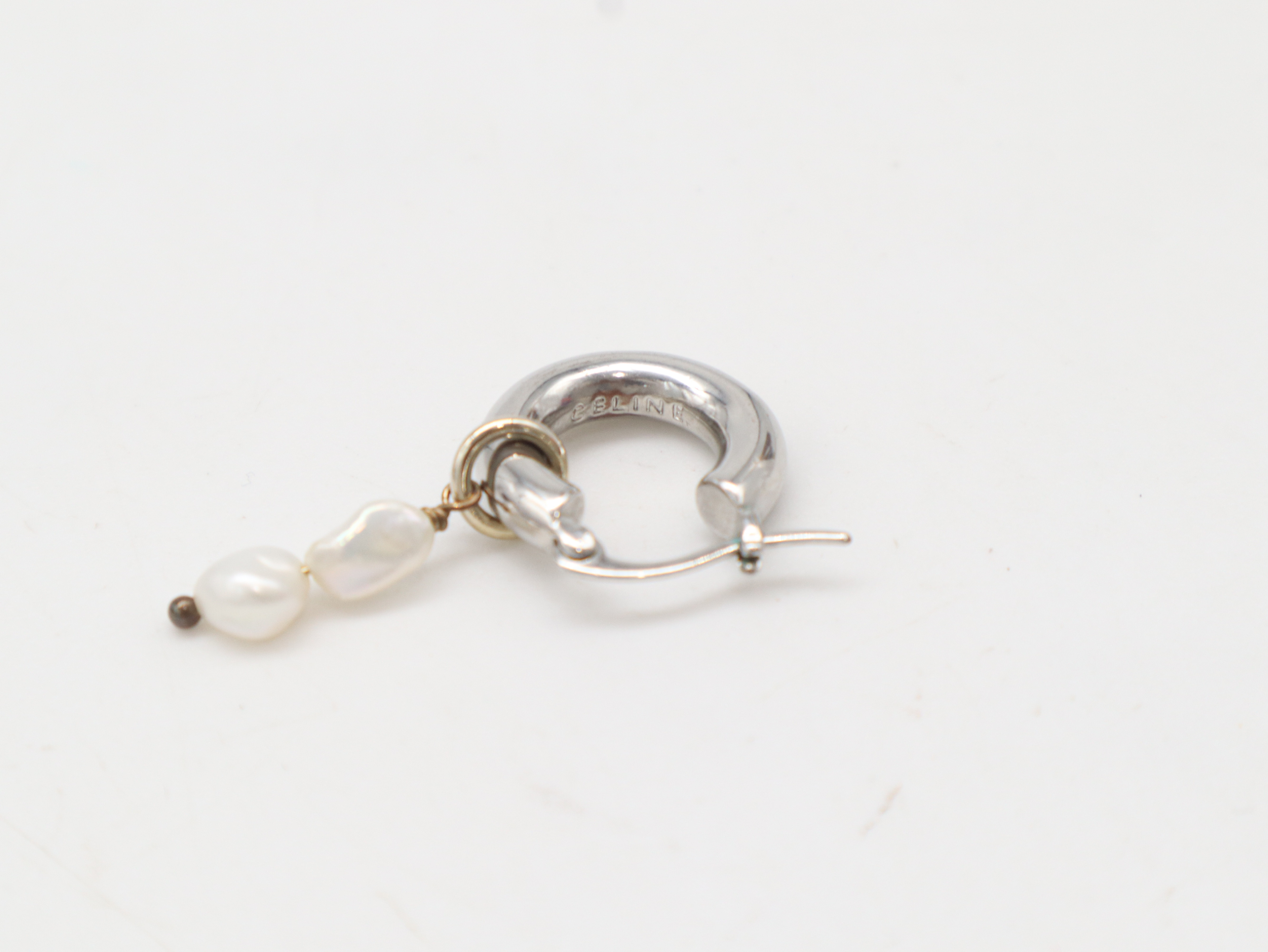 Pearl Round Earrings — view 3