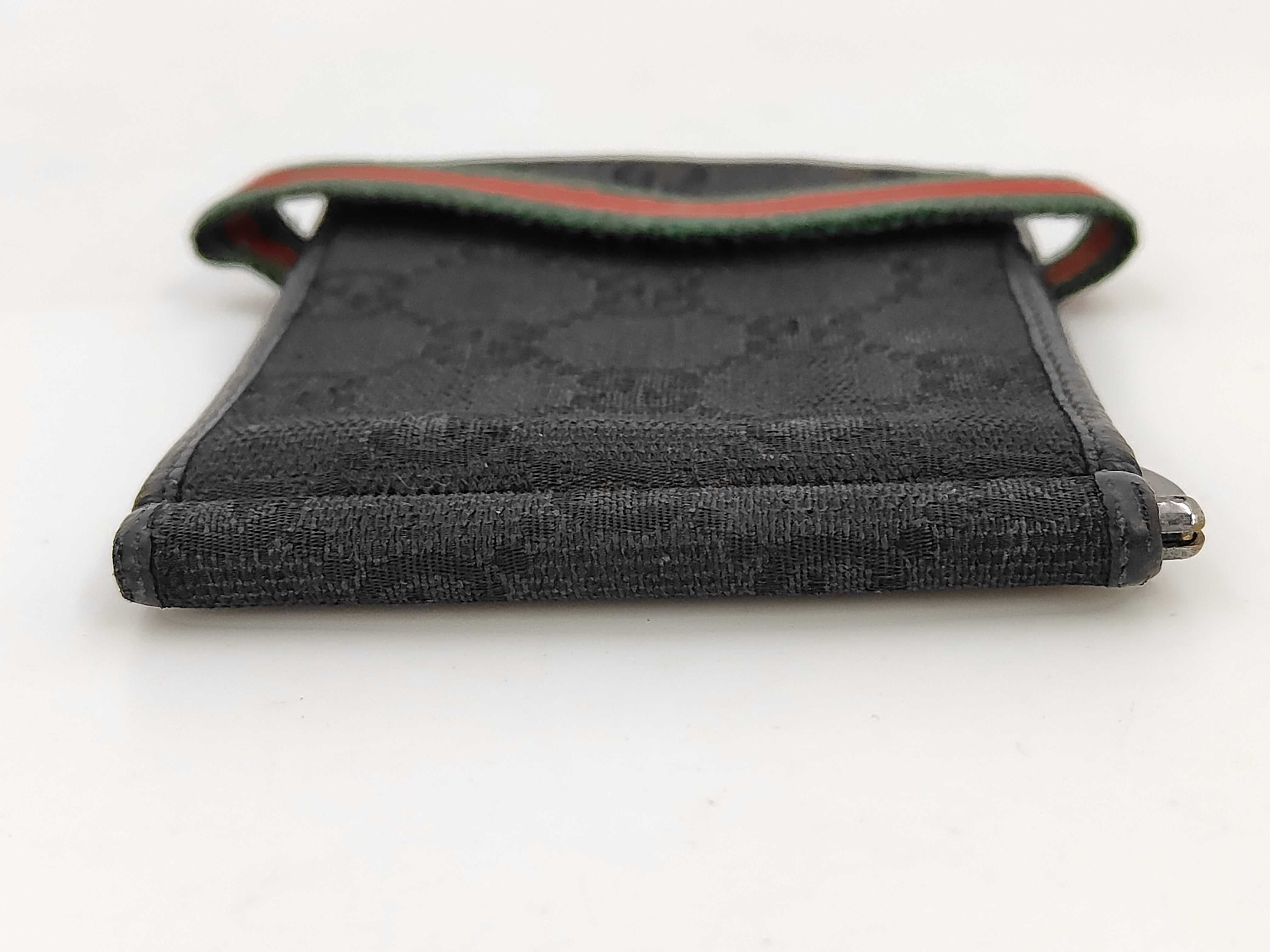154457GG Canvas Bi-fold Wallet, Black — view 6
