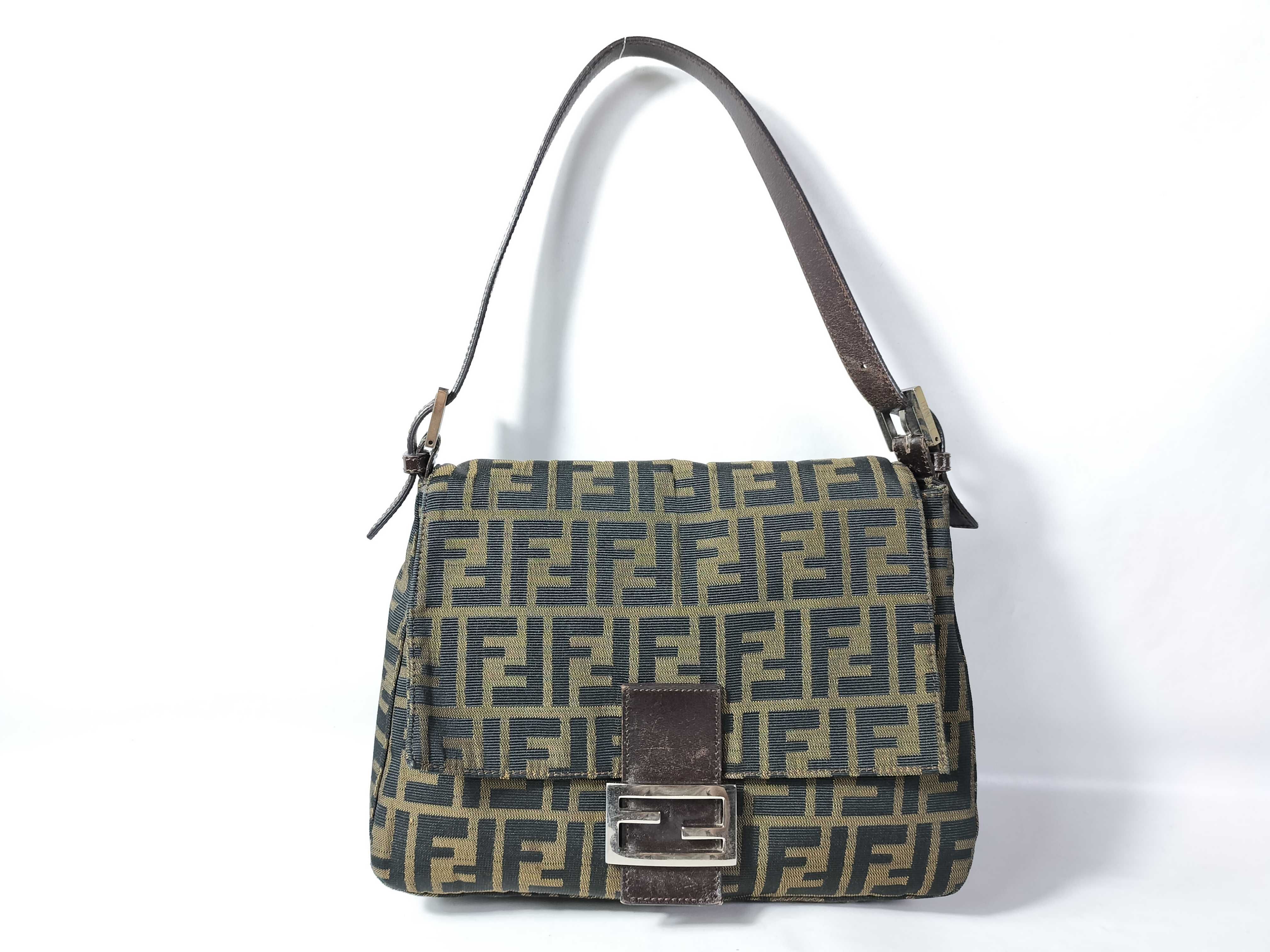 Zucca pattern Fendi Zucca Mamma Shoulder Bag Canvas Shoulder Bag