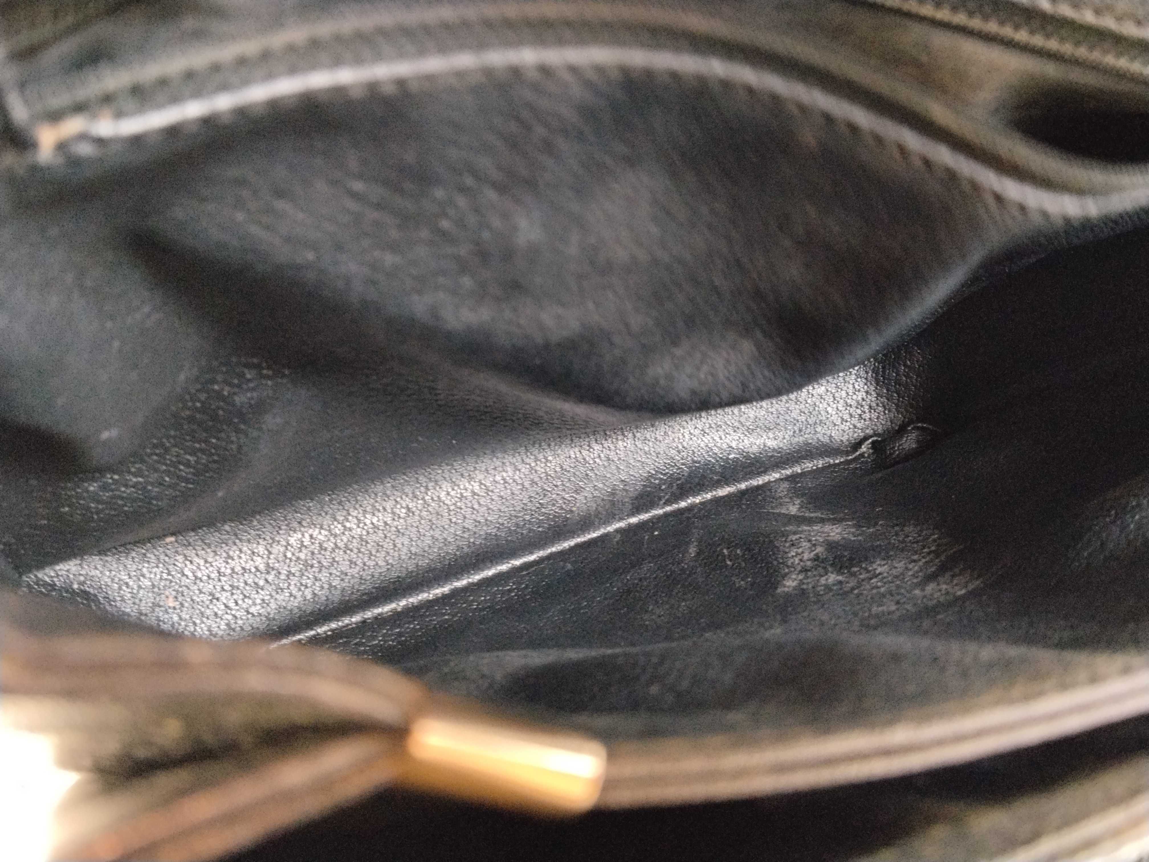 Macadam Triomphe Flap Shoulder Bag, Leather, Black Shoulder Bag — view 9