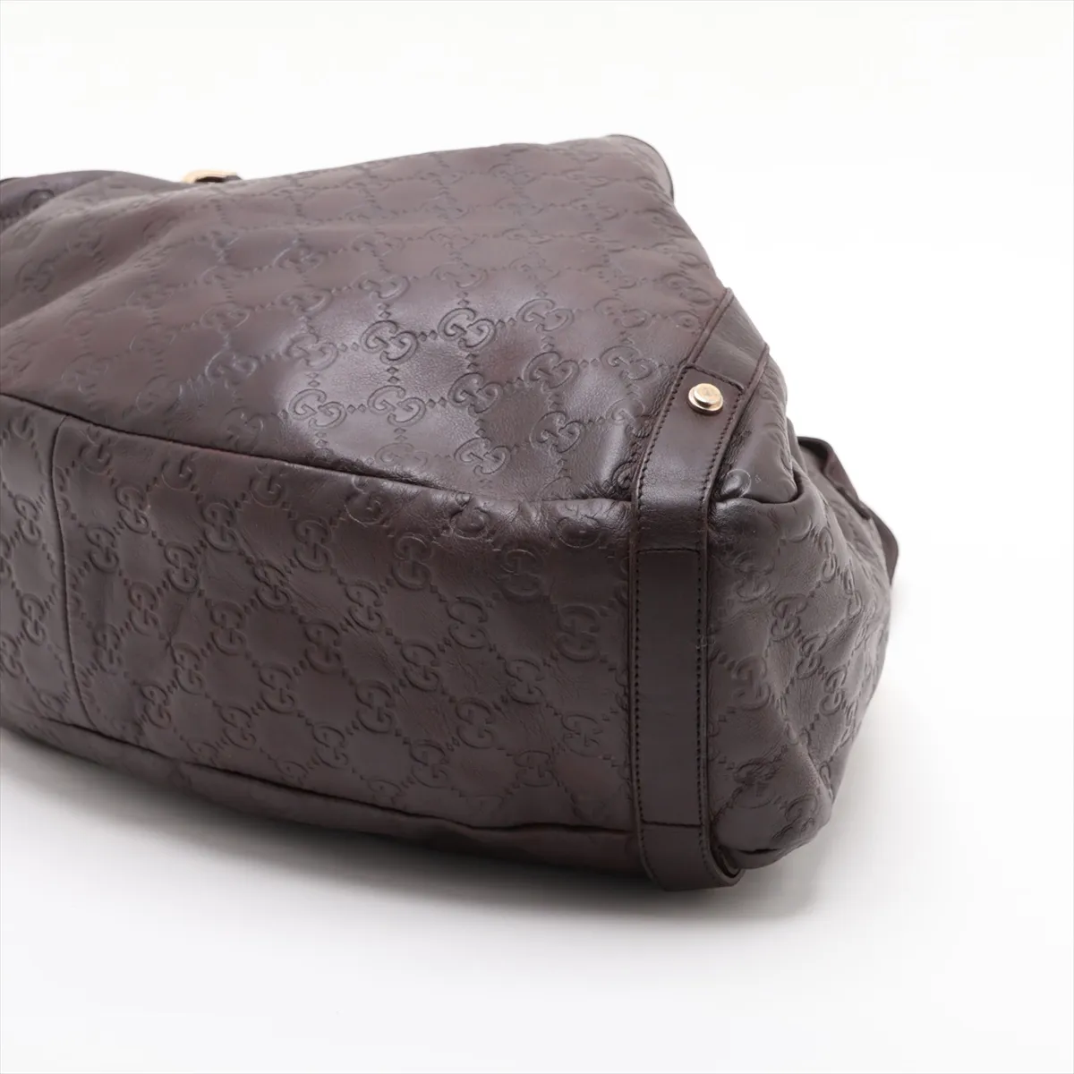 Guccissima 130736 Leather Tote Bag Brown — view 3