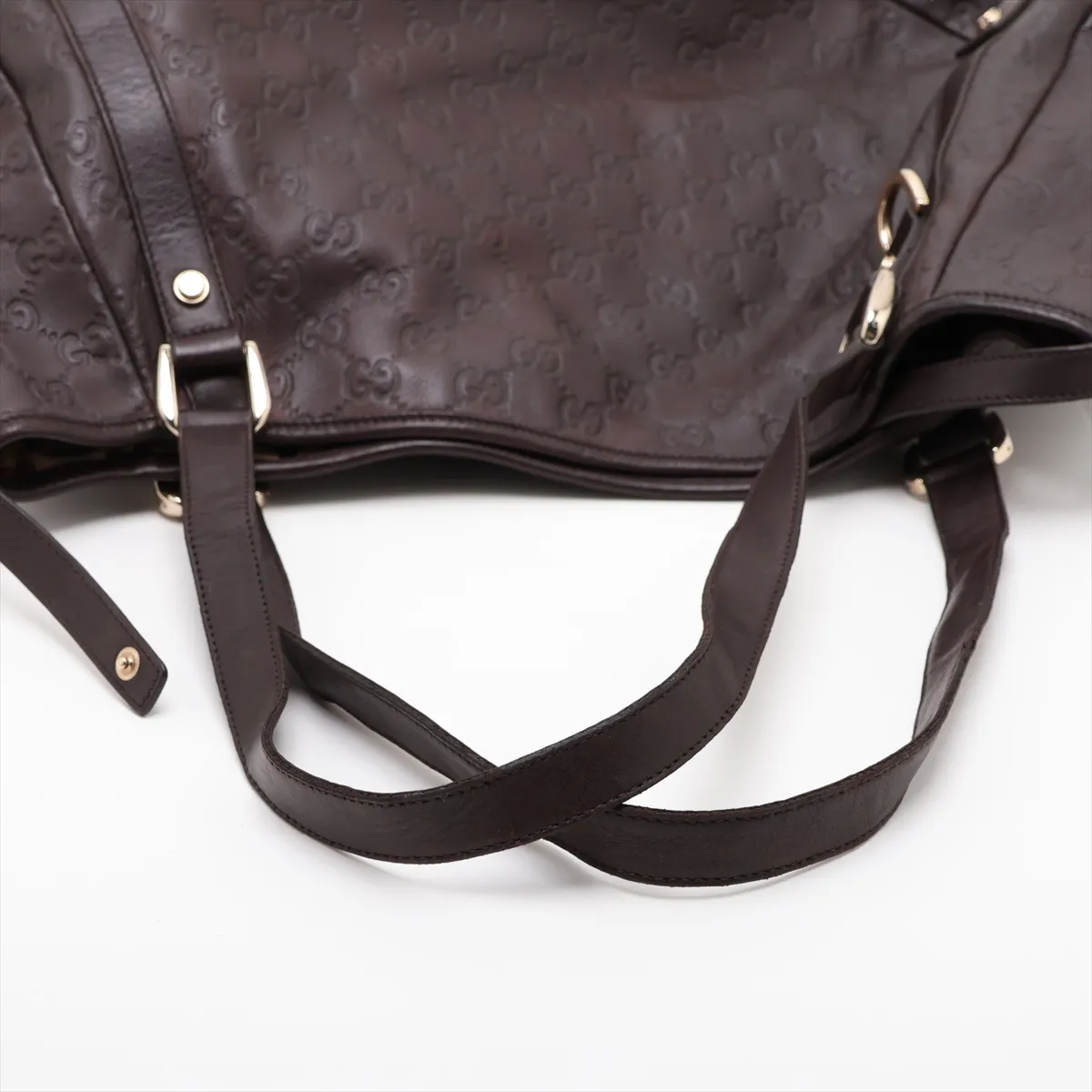 Guccissima 130736 Leather Tote Bag Brown — view 5