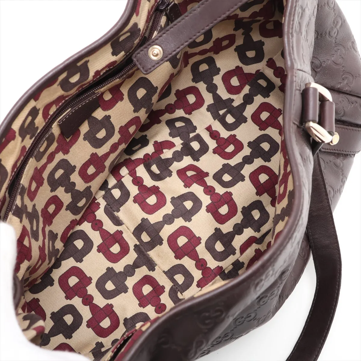 Guccissima 130736 Leather Tote Bag Brown — view 7