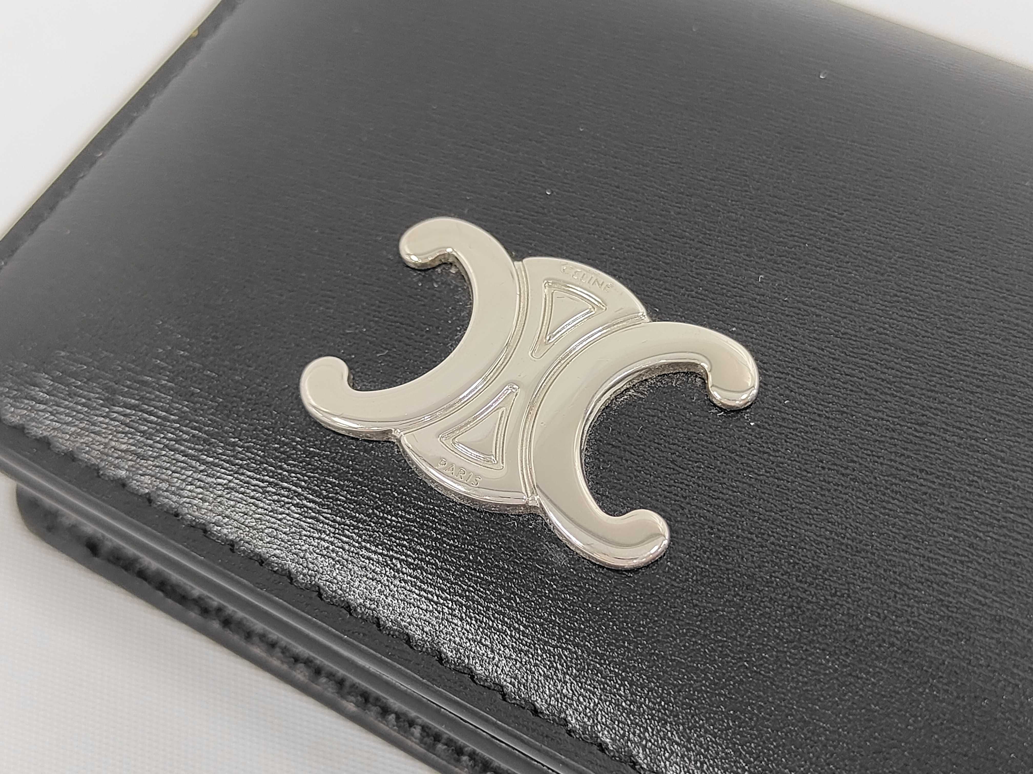 Triomphe Bi-fold Wallet, Black. Accessories: Box, Wallet. — view 5