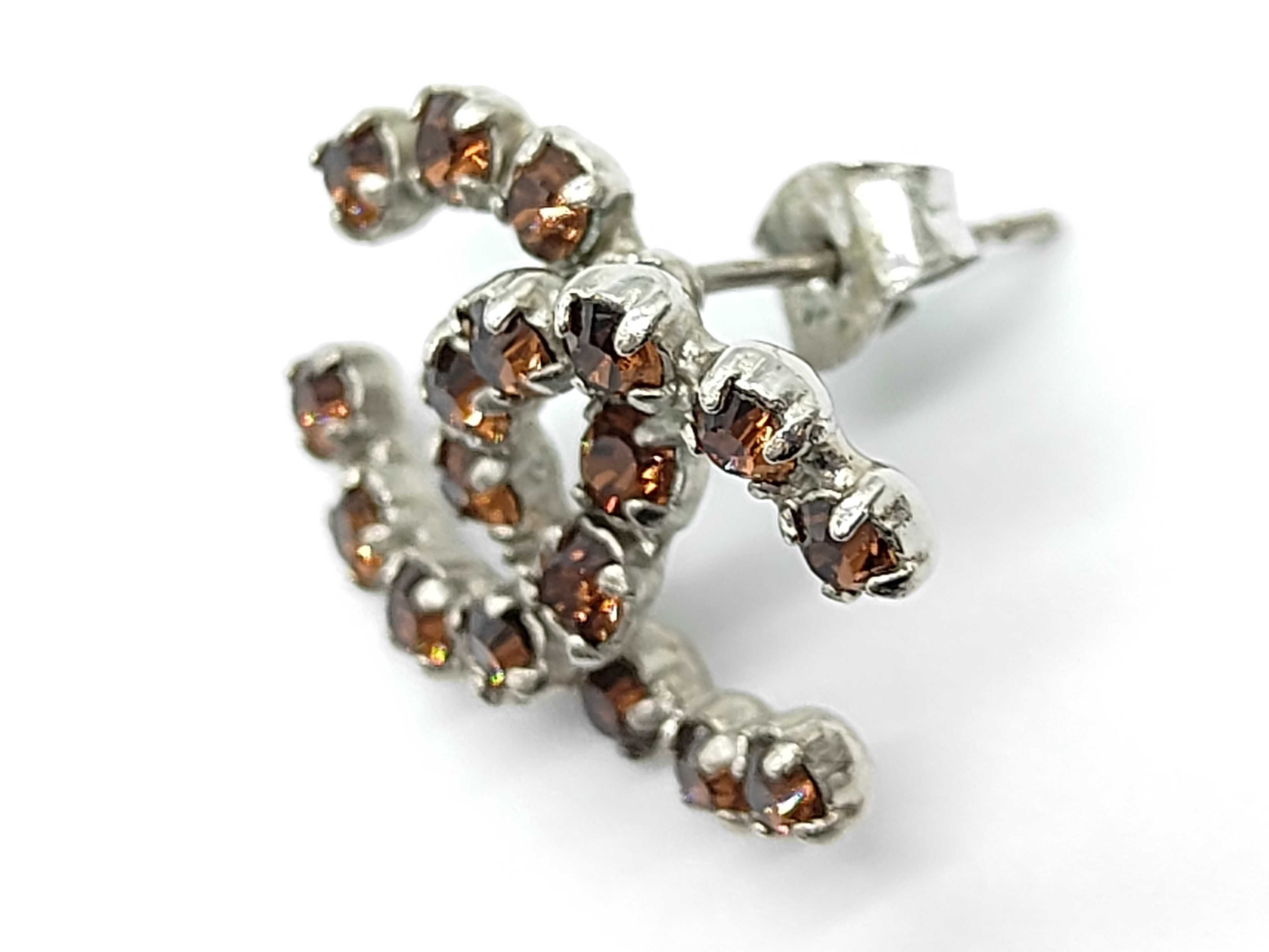 Coco Mark Orange Stone Earrings 00A — view 11