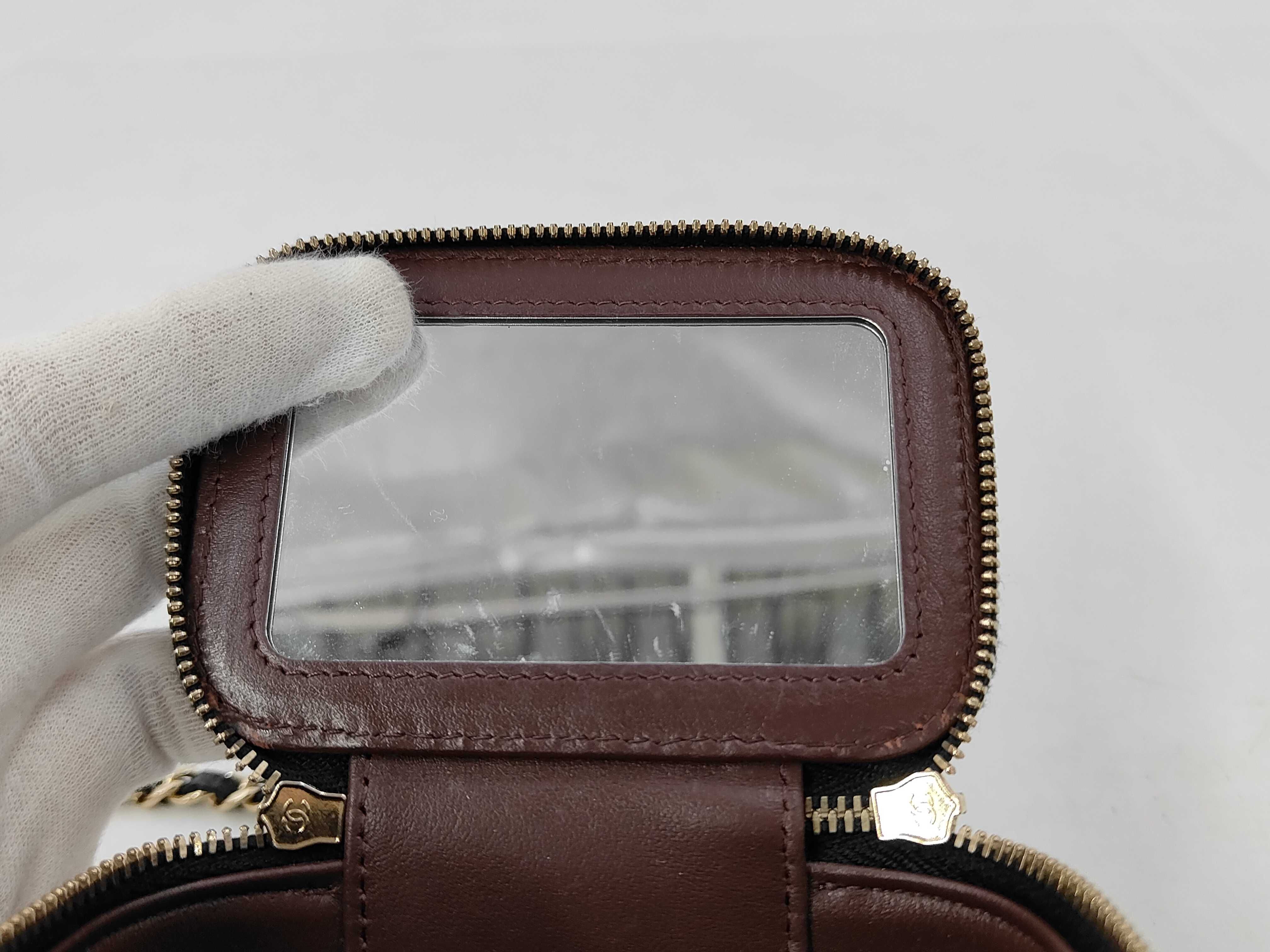 Black Caviar Leather Vanity Bag with Chain (with seal) Shoulder Bag — view 9