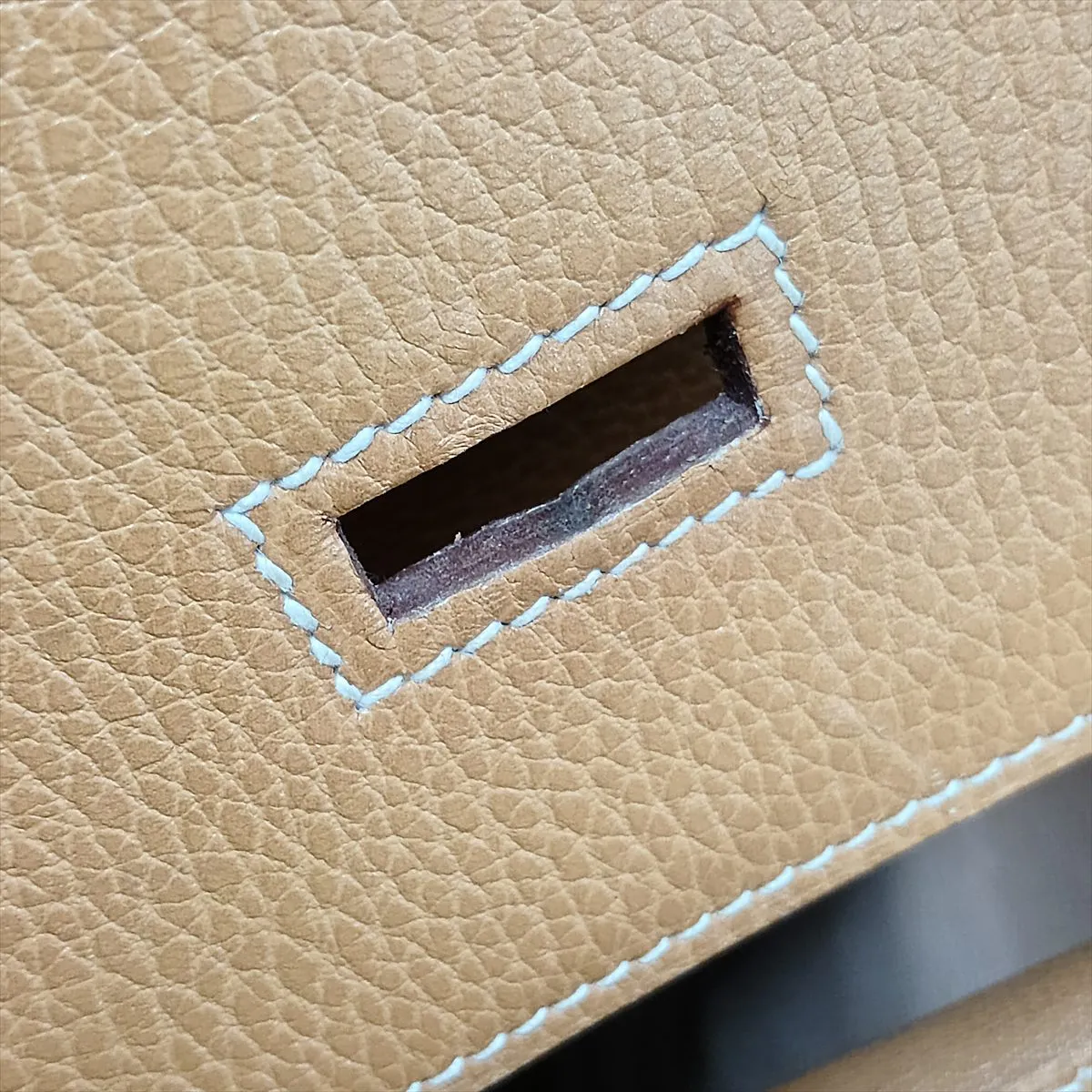 [Individually packaged] Hermes Haut à Courroies 45 Ardennes Natural Gold Hardware X: 1994 Cadena lock is stuck — view 11