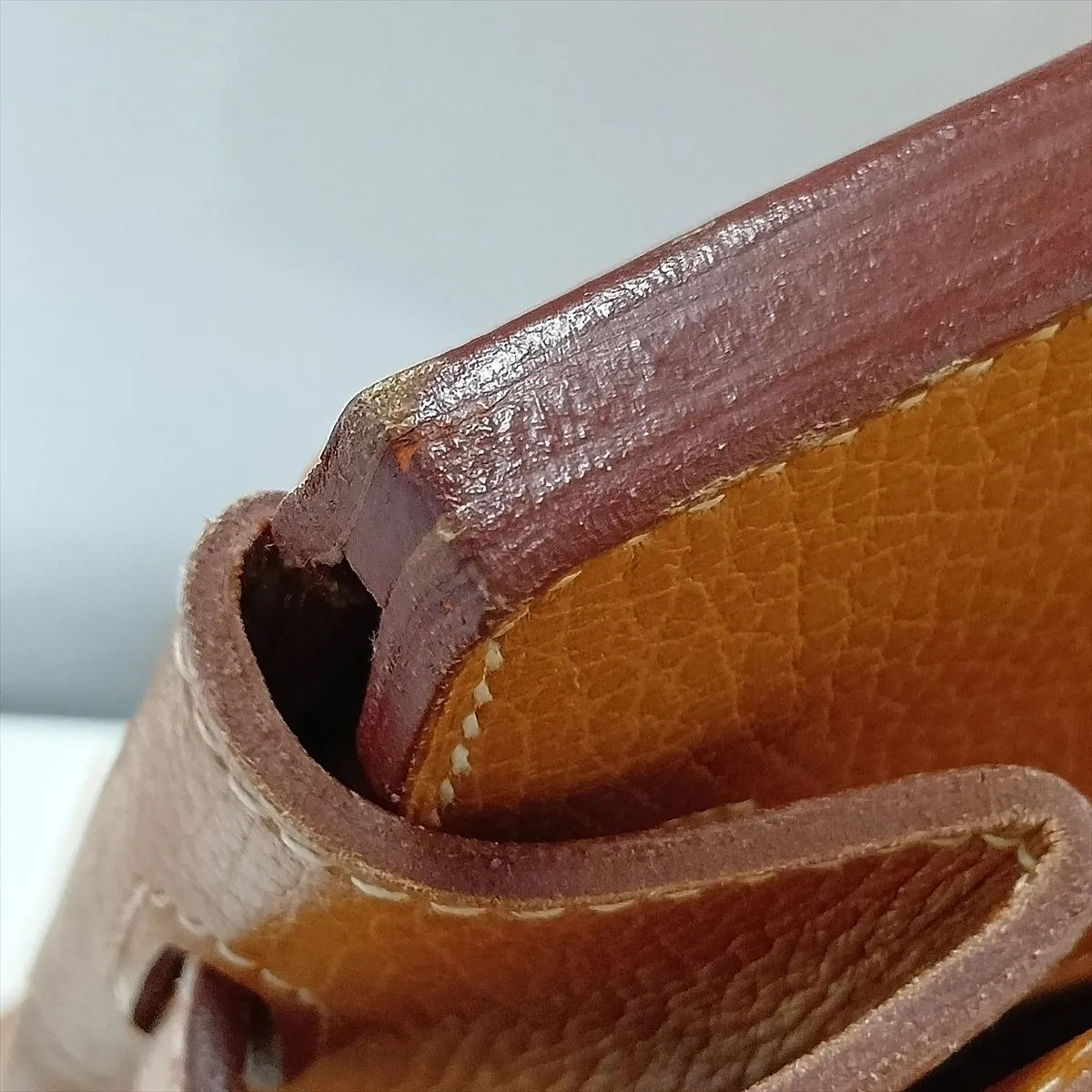 [Individually packaged] Hermes Haut à Courroies 45 Ardennes Natural Gold Hardware X: 1994 Cadena lock is stuck — view 14