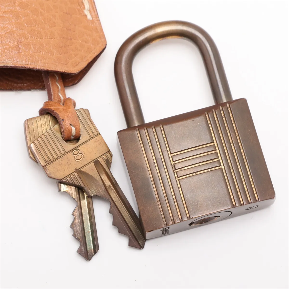 [Individually packaged] Hermes Haut à Courroies 45 Ardennes Natural Gold Hardware X: 1994 Cadena lock is stuck — view 9