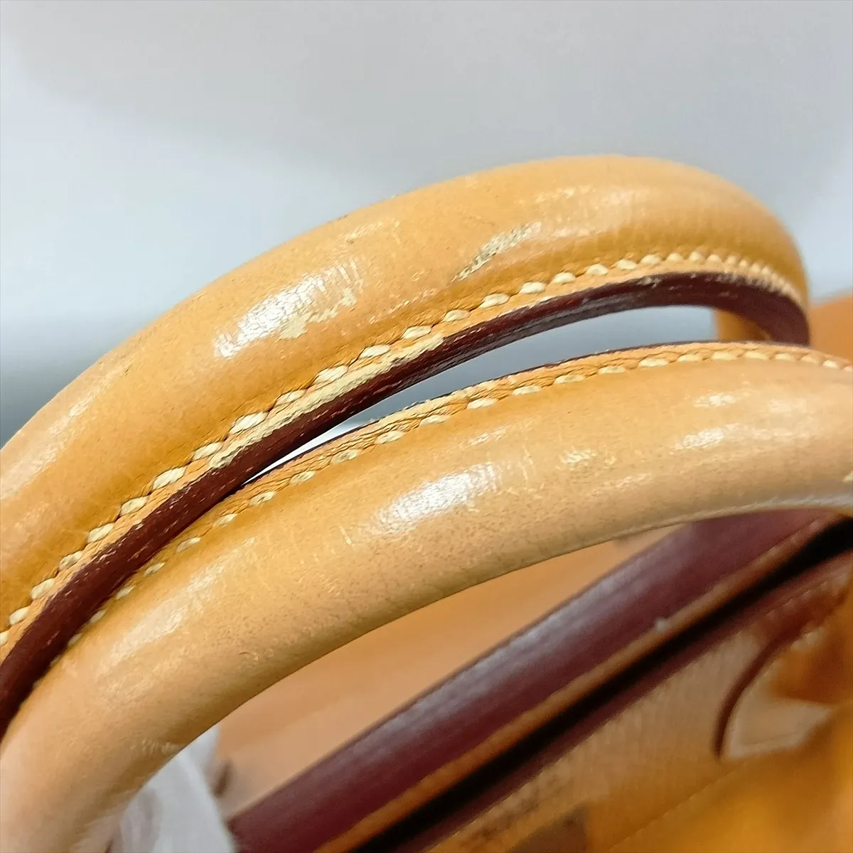 [Individually packaged] Hermes Haut à Courroies 45 Ardennes Natural Gold Hardware X: 1994 Cadena lock is stuck — view 10
