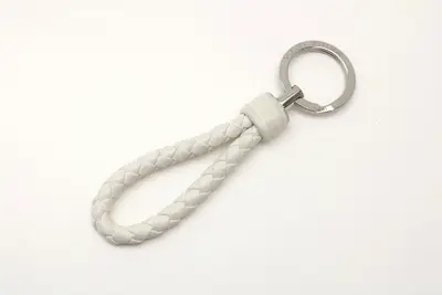 Intrecciato Leather Key Case