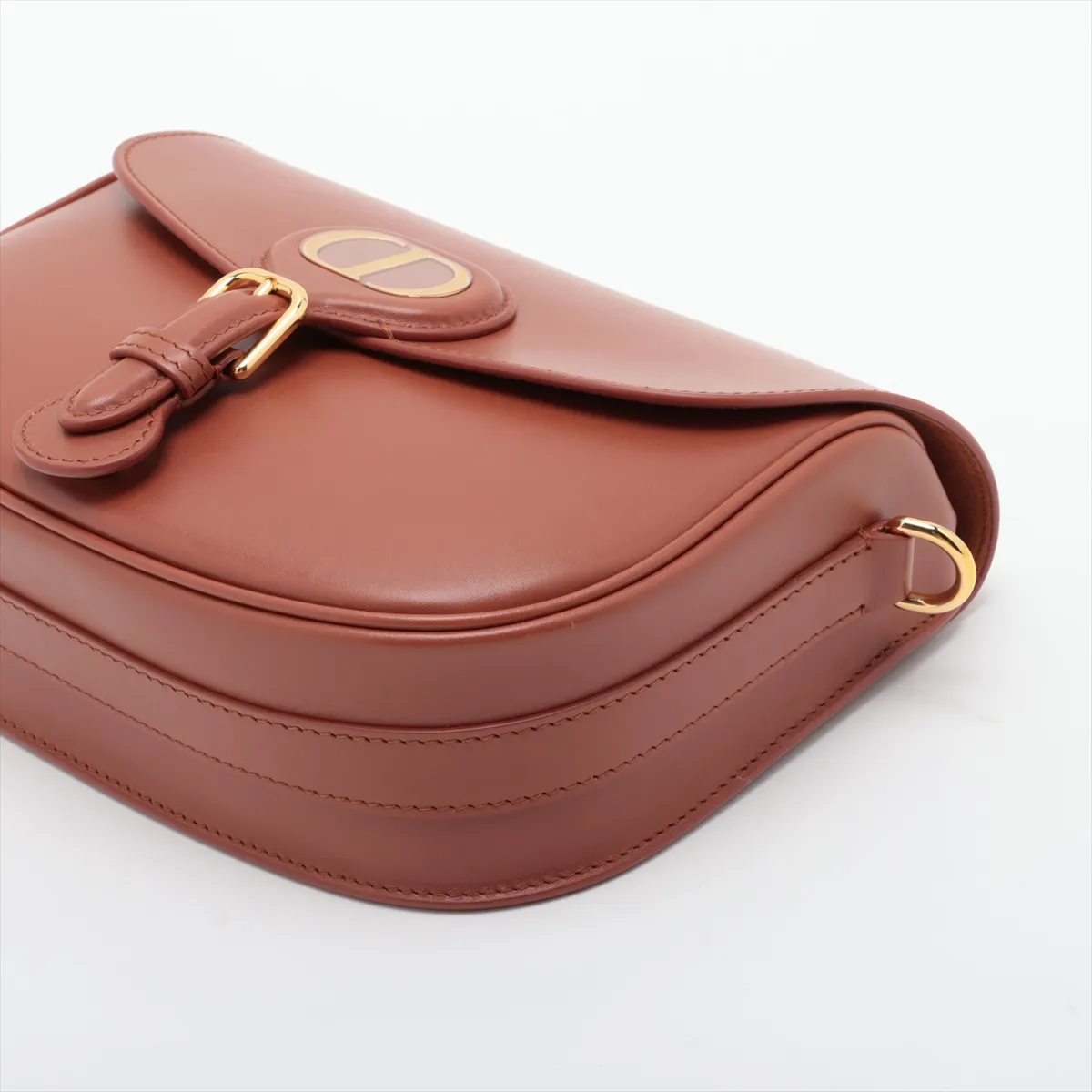 Bobby Leather Shoulder Bag, Brown, Unsigned Guarantee Card — view 3