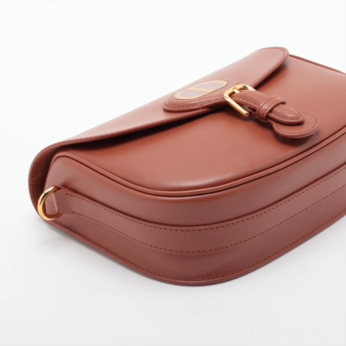 Bobby Leather Shoulder Bag, Brown, Unsigned Guarantee Card — view 4