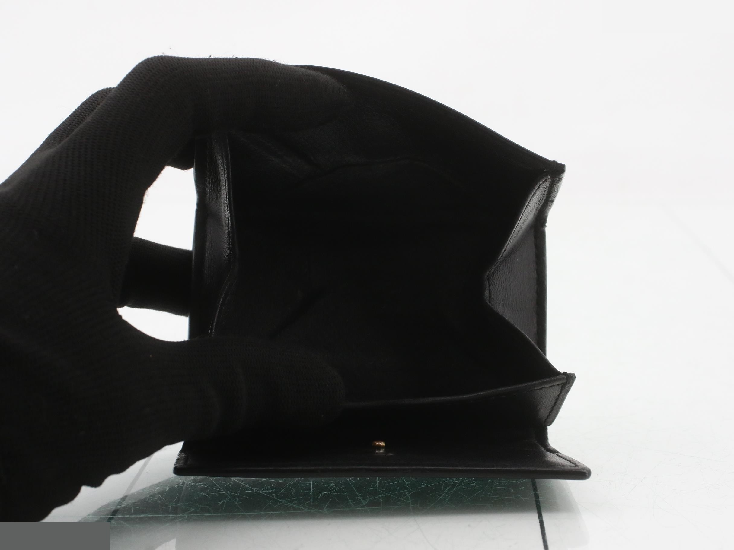 Intrecciato Coin Case, Leather, Black — view 4