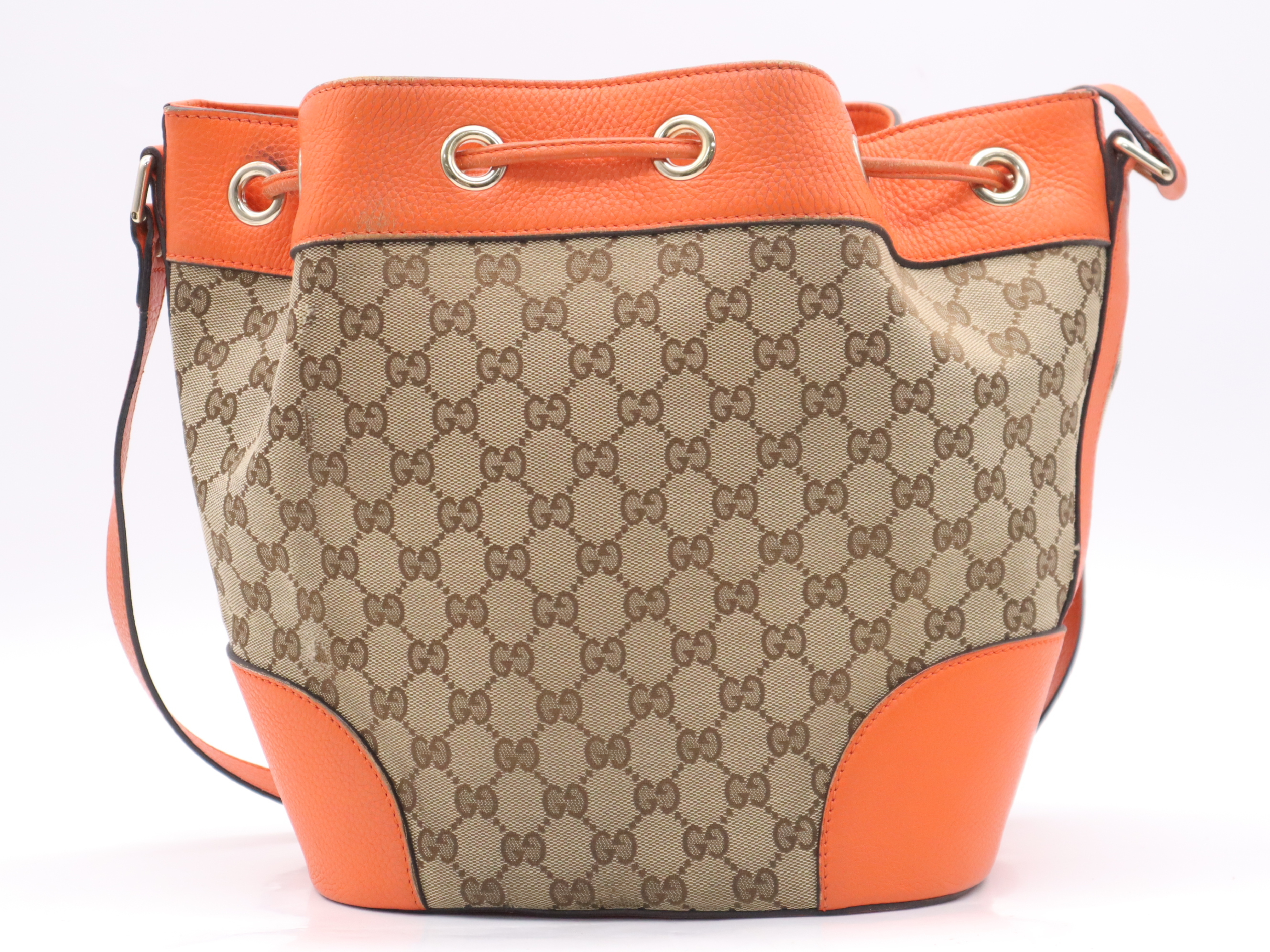 381597 GG Canvas x Leather Orange GD Hardware Shoulder Bag — view 2