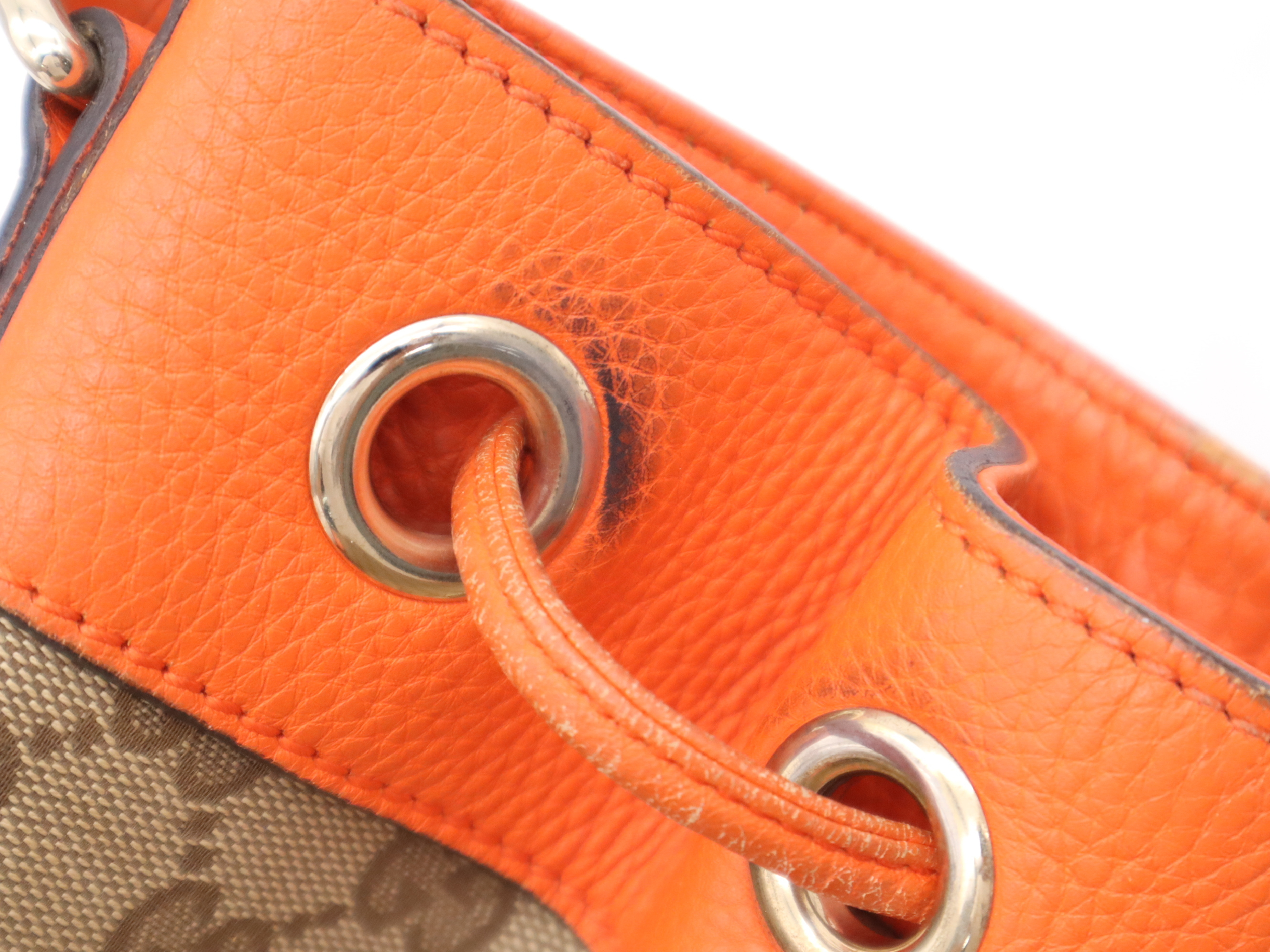 381597 GG Canvas x Leather Orange GD Hardware Shoulder Bag — view 9