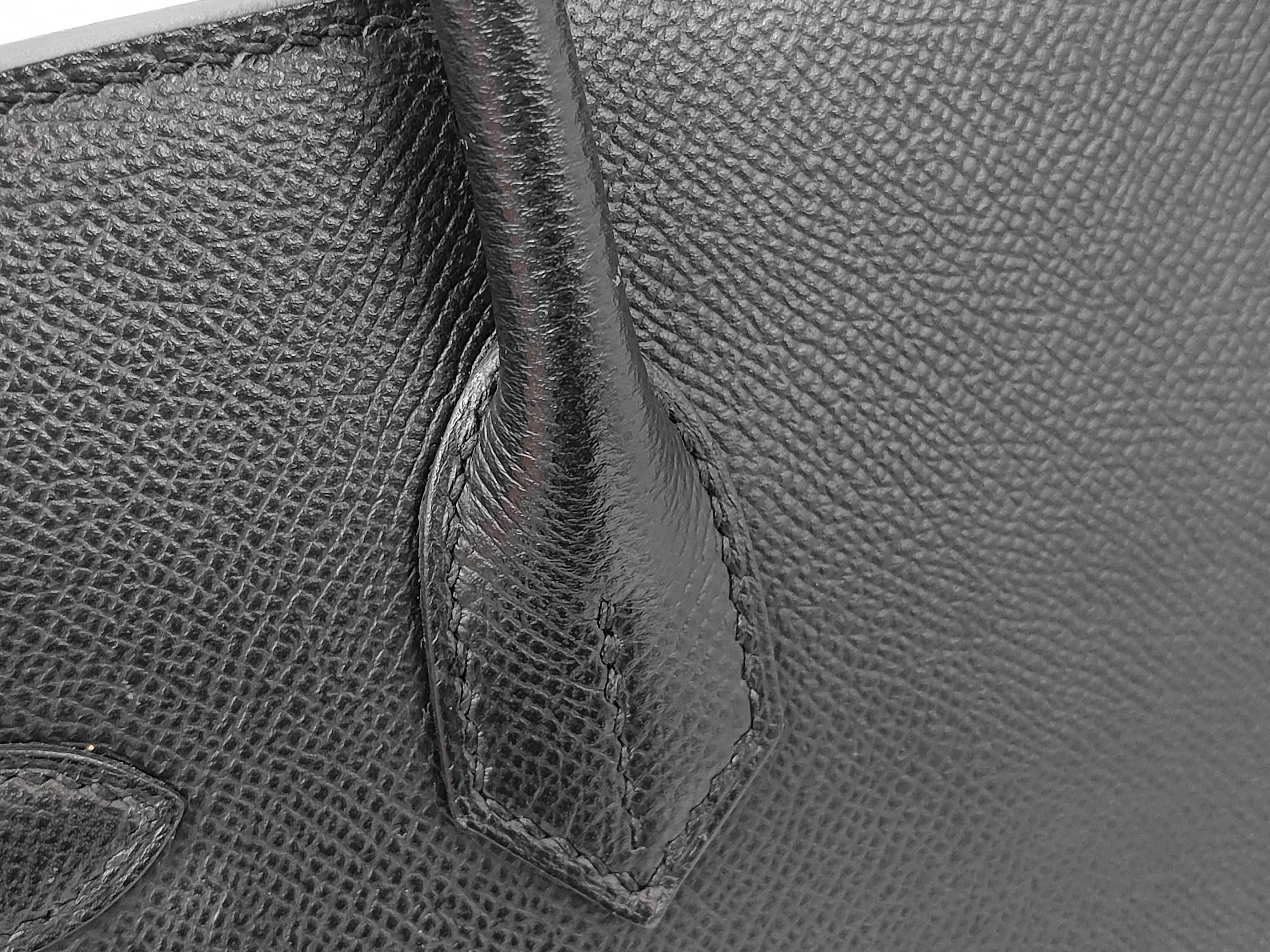 Birkin 30 Black GP Epsom D Handbag — view 7