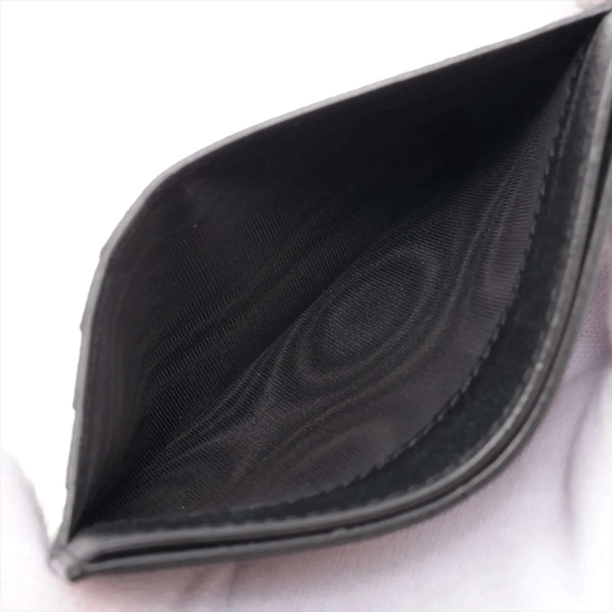 Leather Card Case, Black, 607914 — view 3