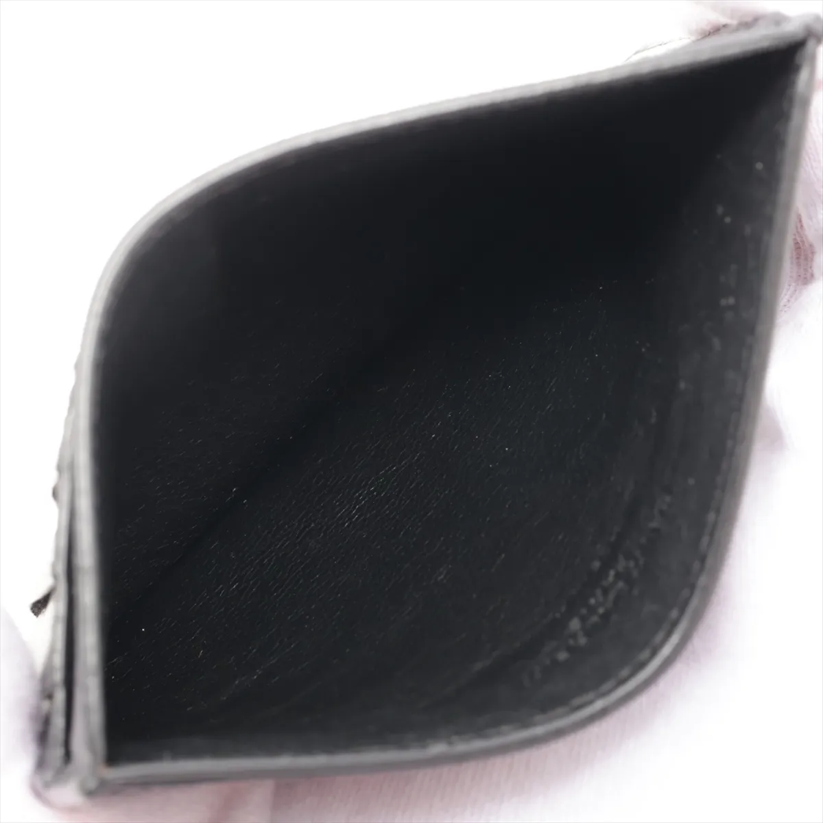 Leather Card Case, Black, 607914 — view 4