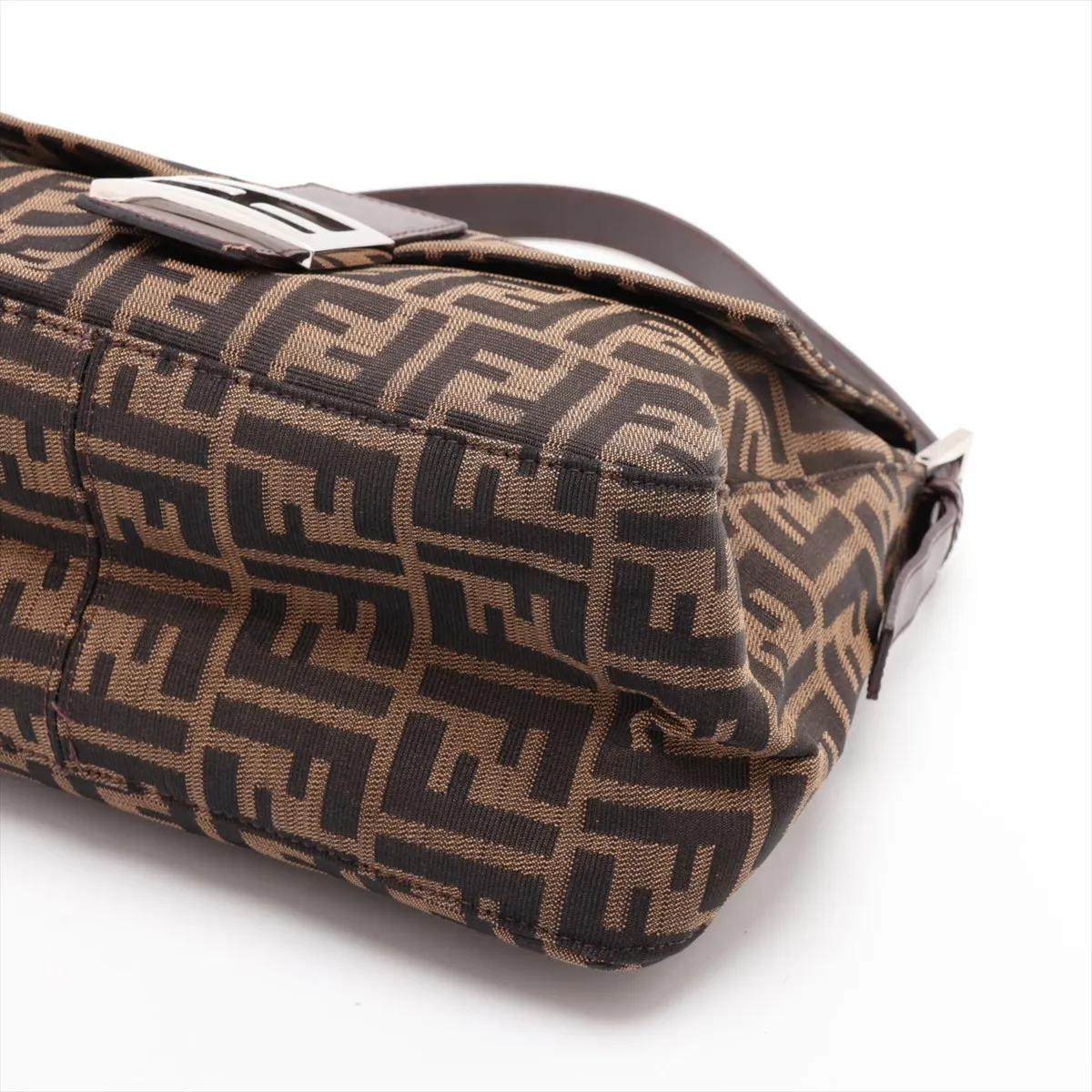 Zucca Mamma Bucket 26325 Canvas x Leather Shoulder Bag Brown — view 3