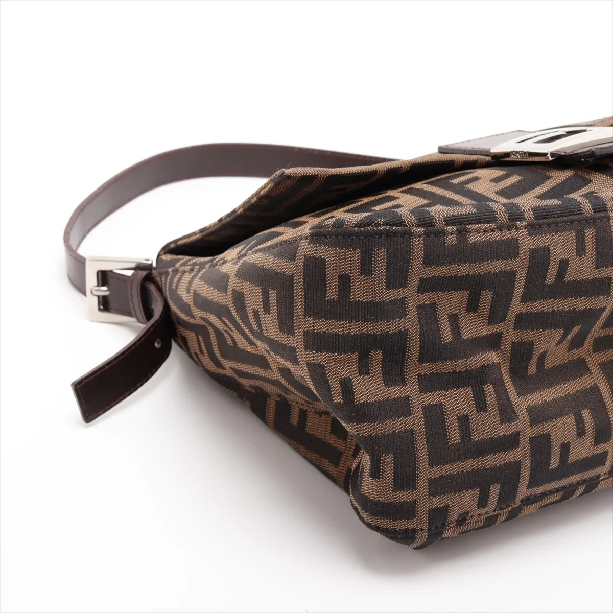 Zucca Mamma Bucket 26325 Canvas x Leather Shoulder Bag Brown — view 4