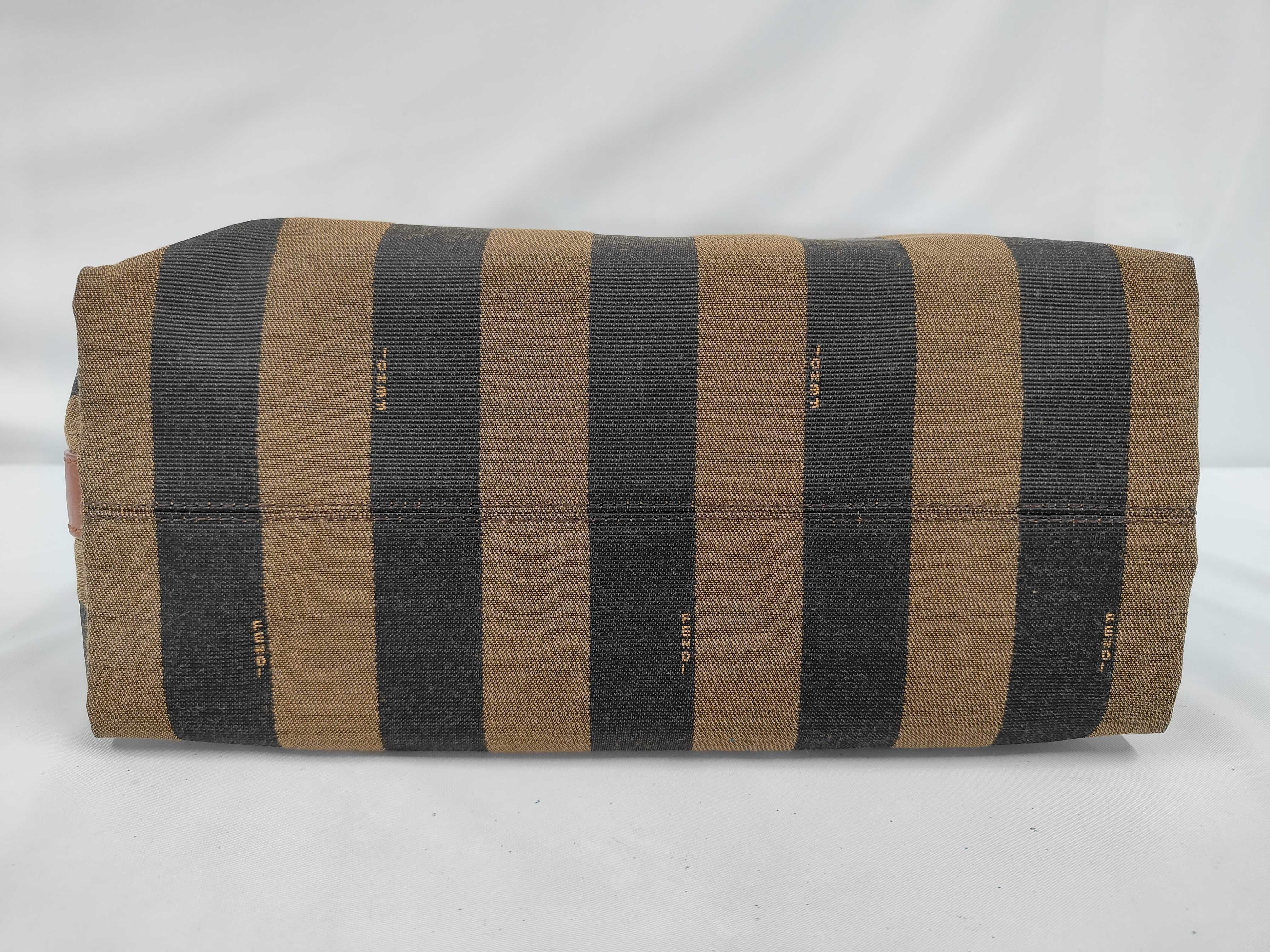 Pecan Canvas x Leather Shoulder Bag — view 3