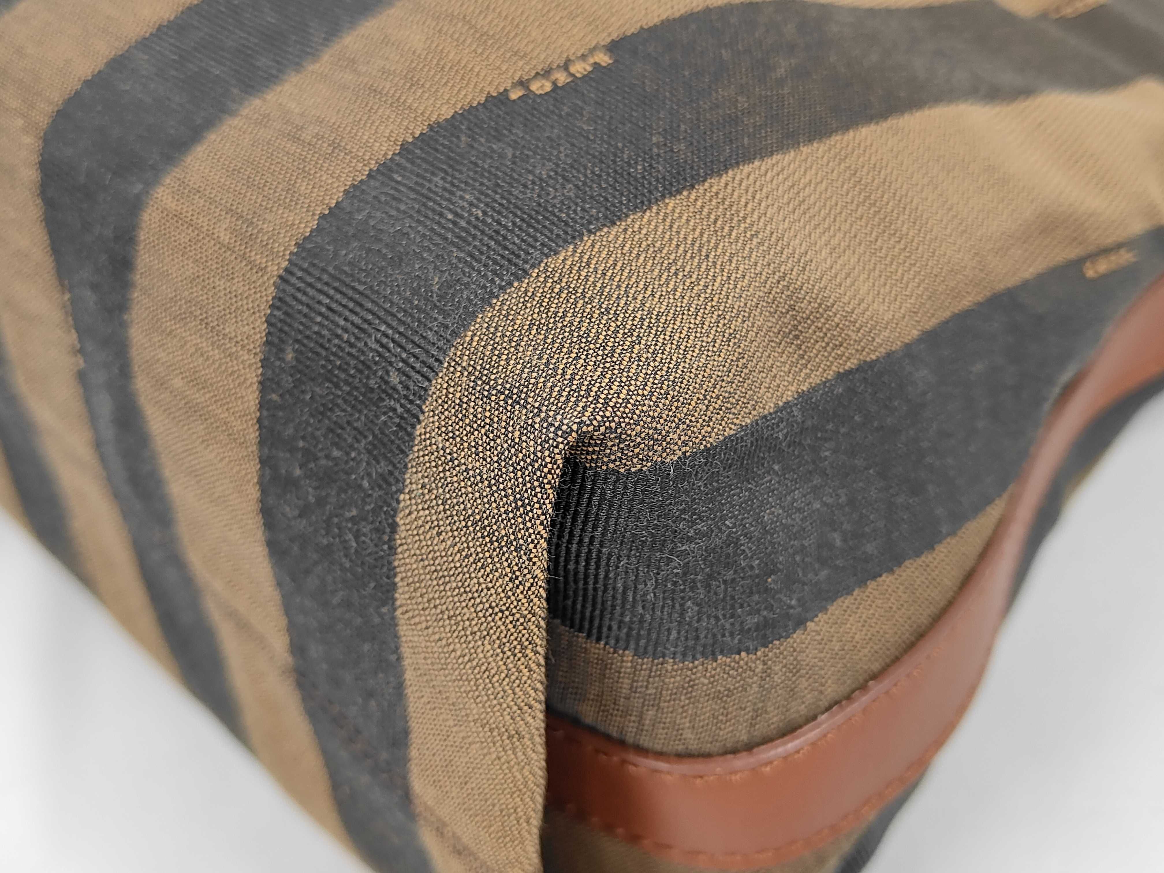 Pecan Canvas x Leather Shoulder Bag — view 4