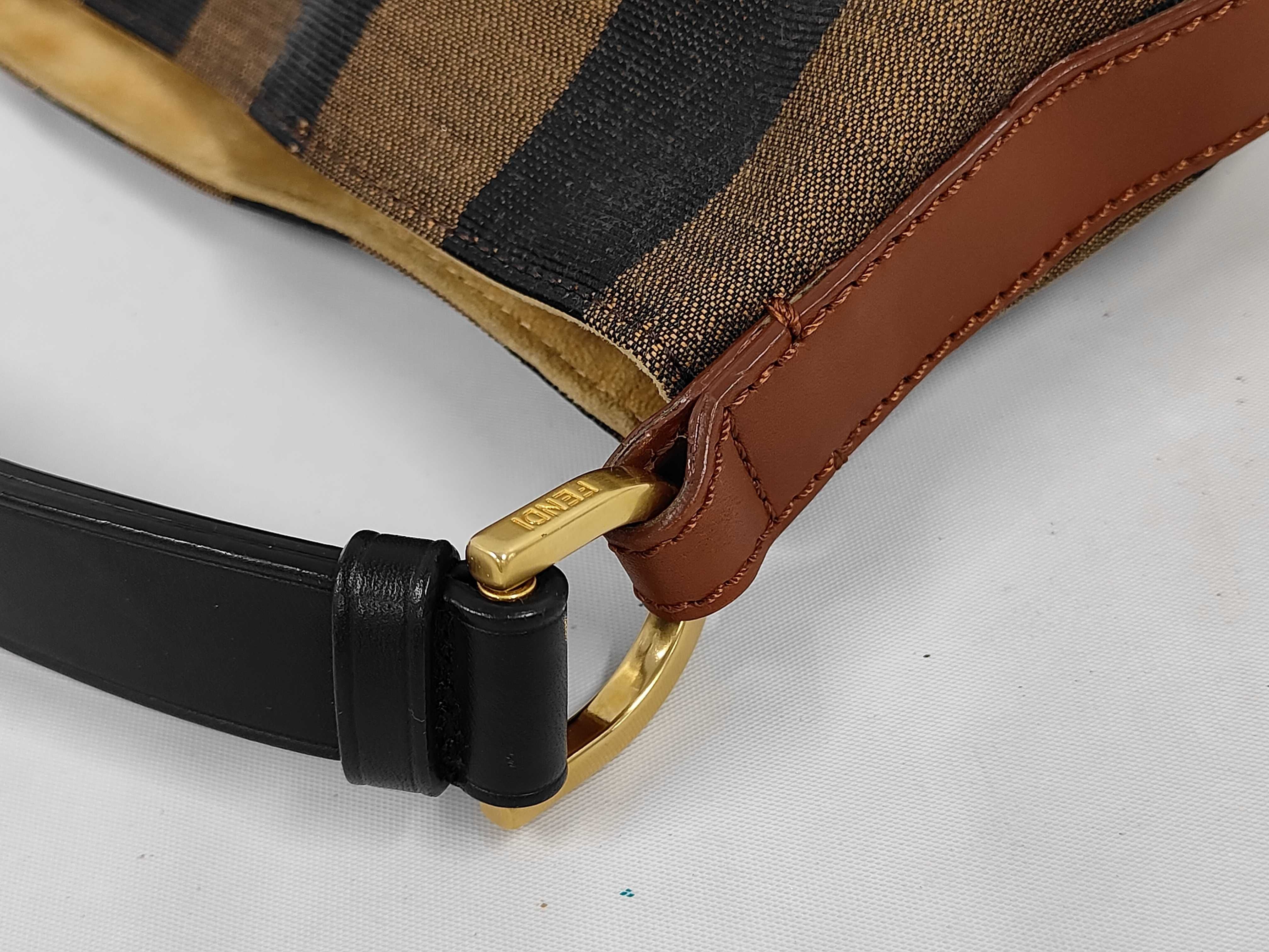 Pecan Canvas x Leather Shoulder Bag — view 6