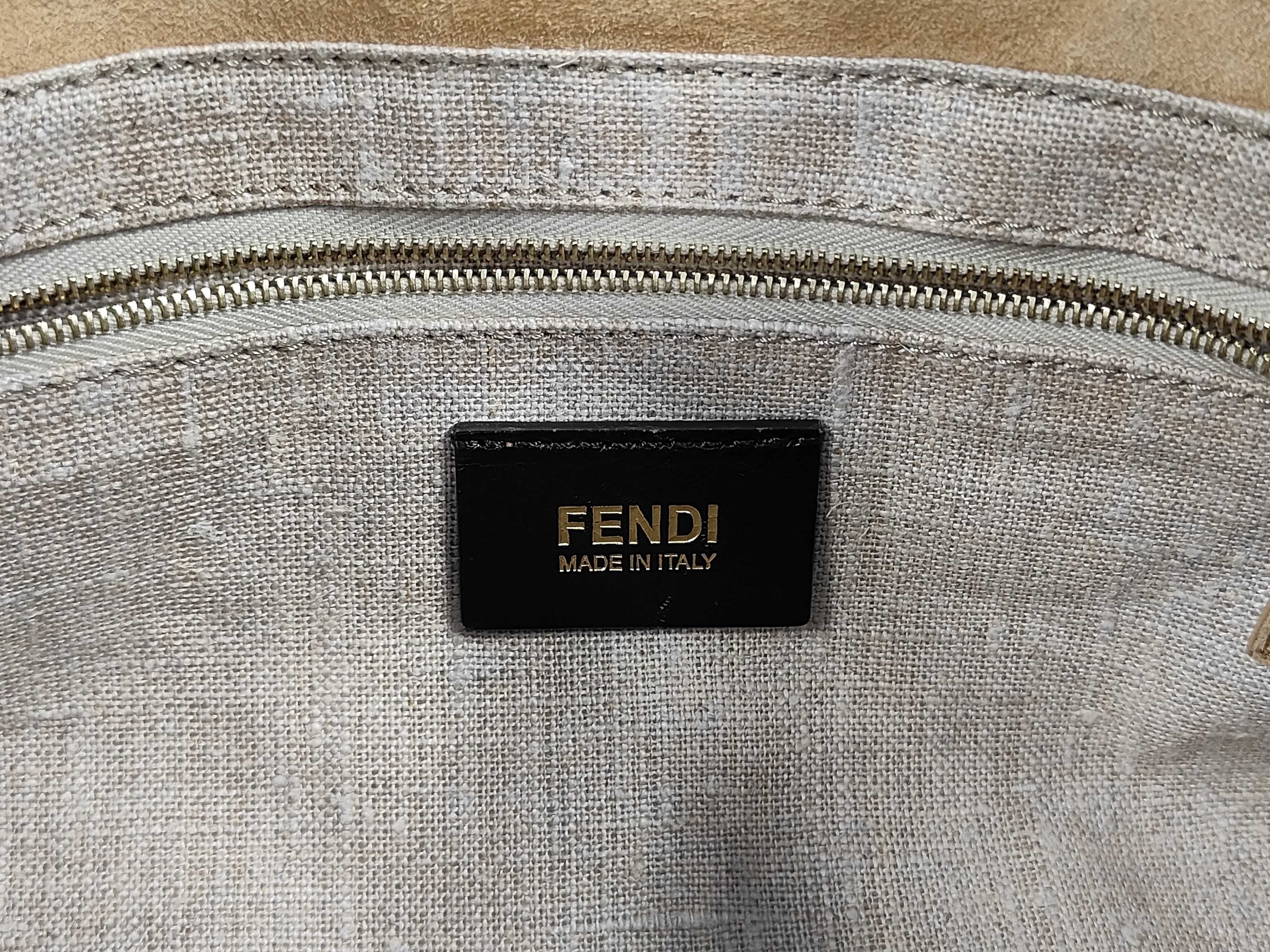 Pecan Canvas x Leather Shoulder Bag — view 8