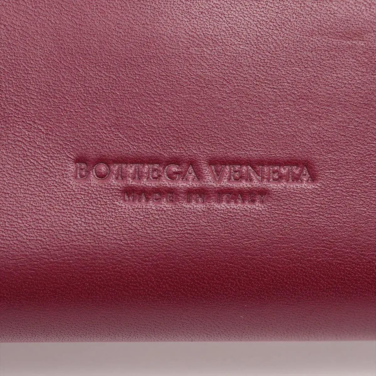 Leather Compact Wallet, Red — view 7