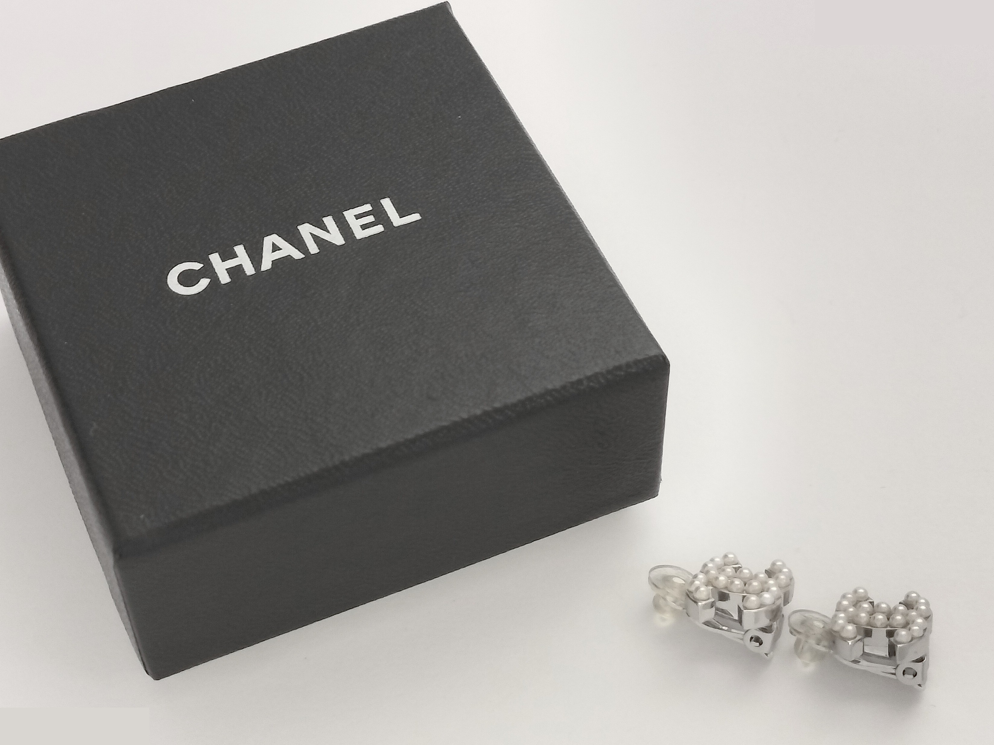 Coco F Pearl Silver Earrings — view 2