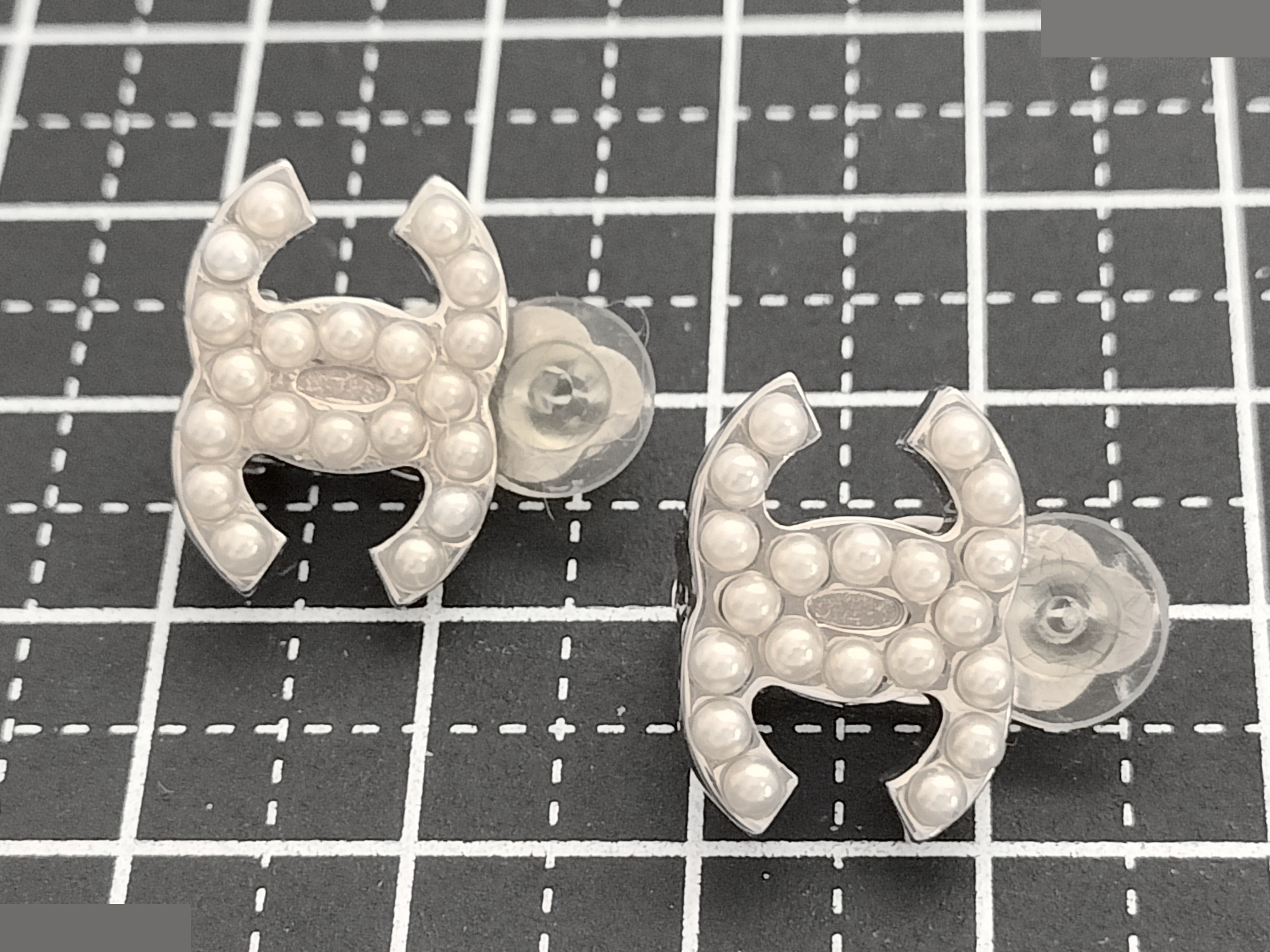 Coco F Pearl Silver Earrings — view 7