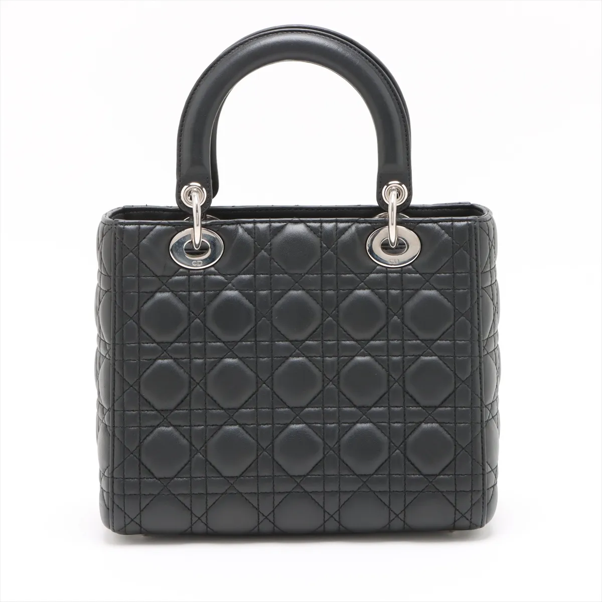 Lady Dior Cannage Leather 2WAY Handbag Black — view 2